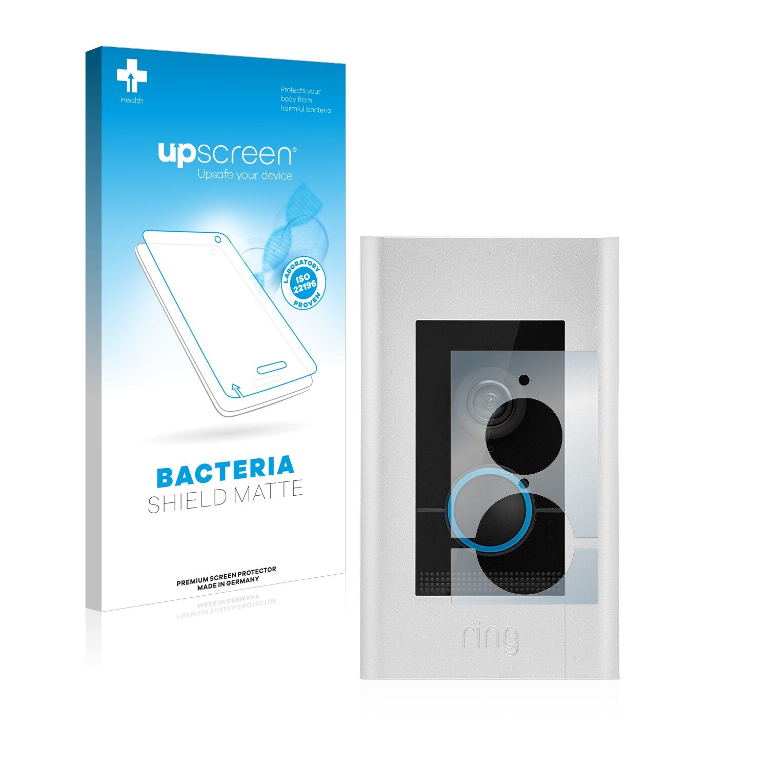upscreen Schutzfolie für Ring Video Doorbell Elite, Displayschutzfolie, Folie Premium matt entspiegelt antibakteriell