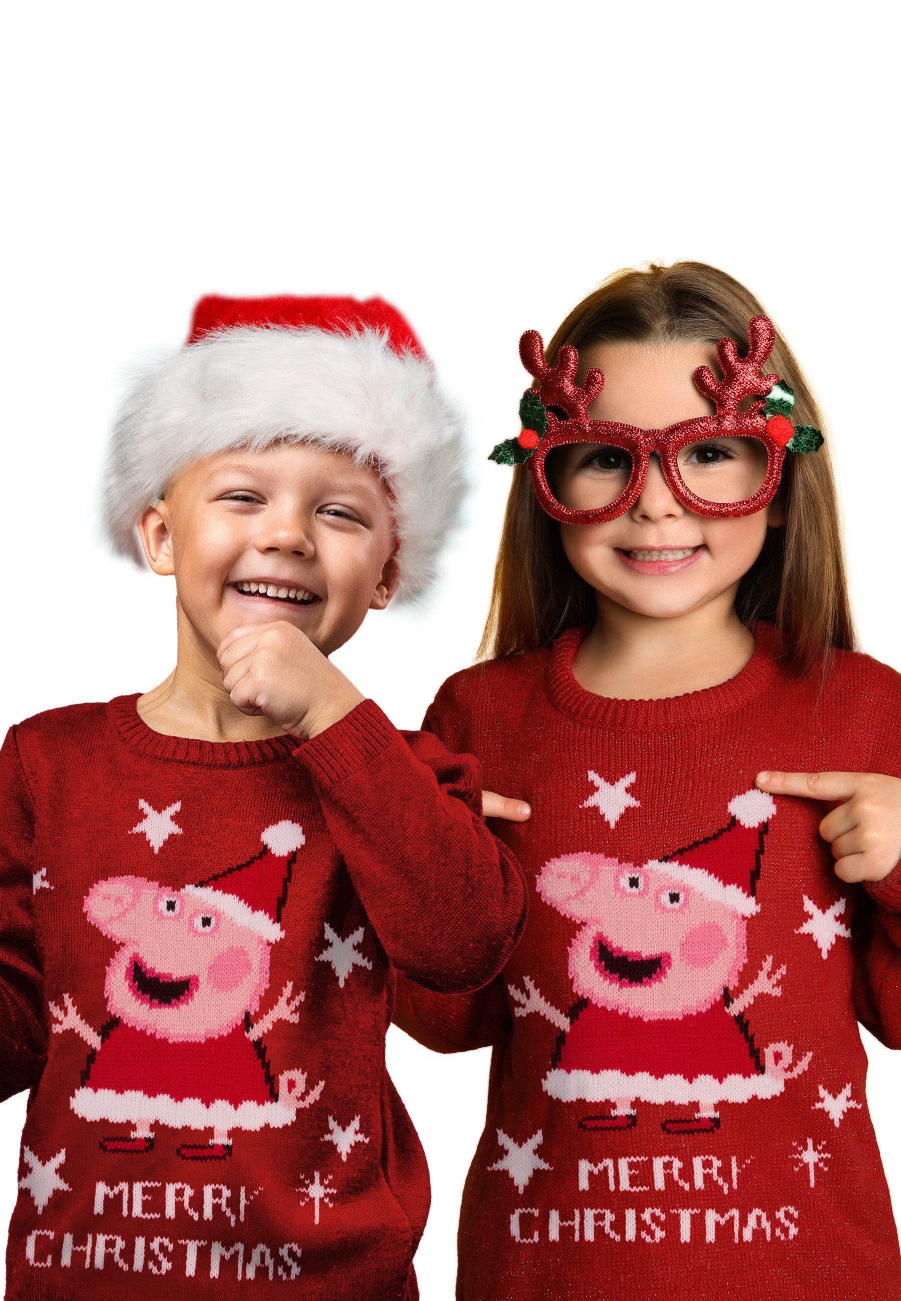 United Labels® Weihnachtspullover Peppa Wutz Ugly Sweater für Kinder