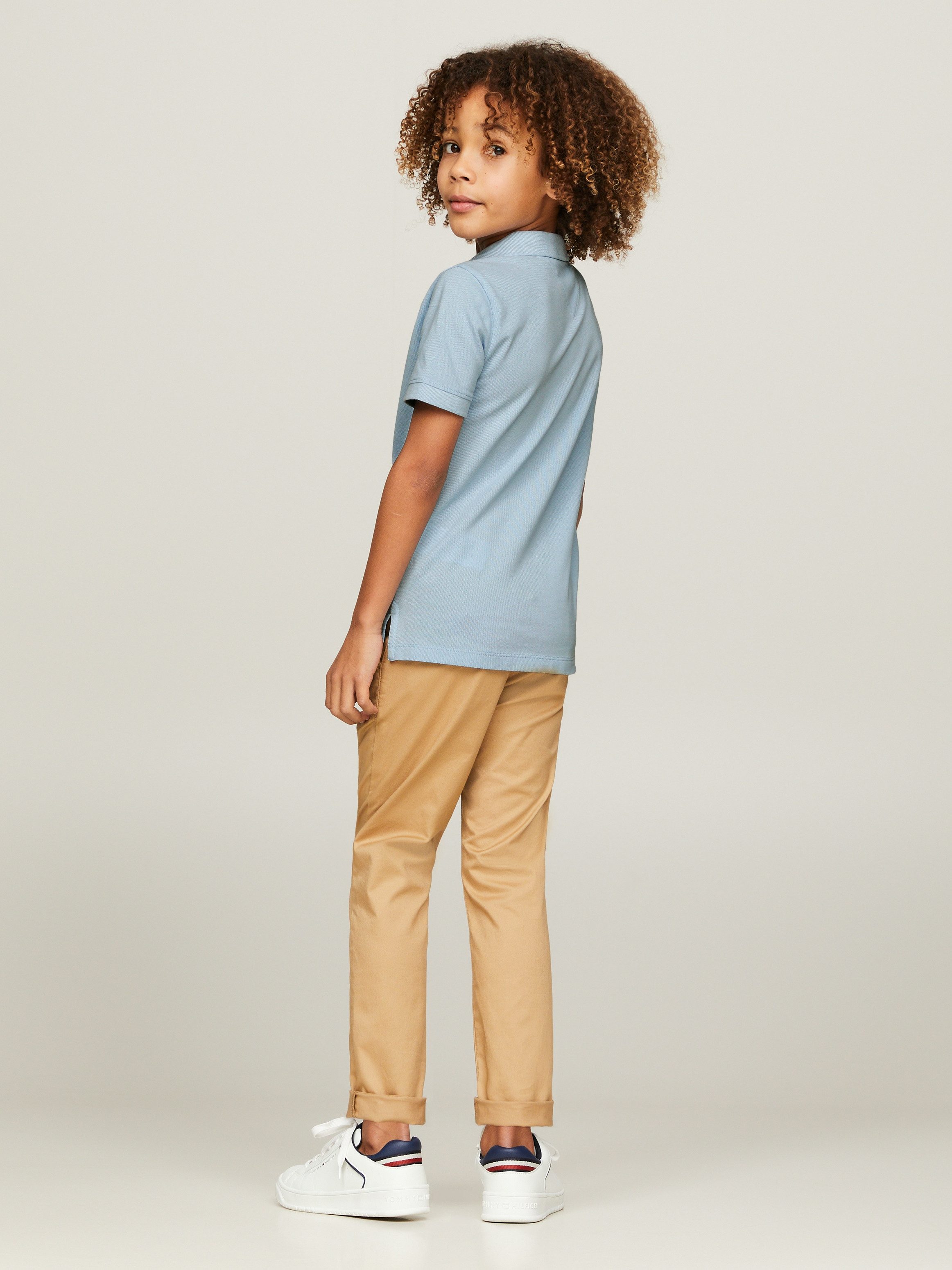 Tommy Hilfiger Poloshirt FLAG POLO SS mit Logostickerei