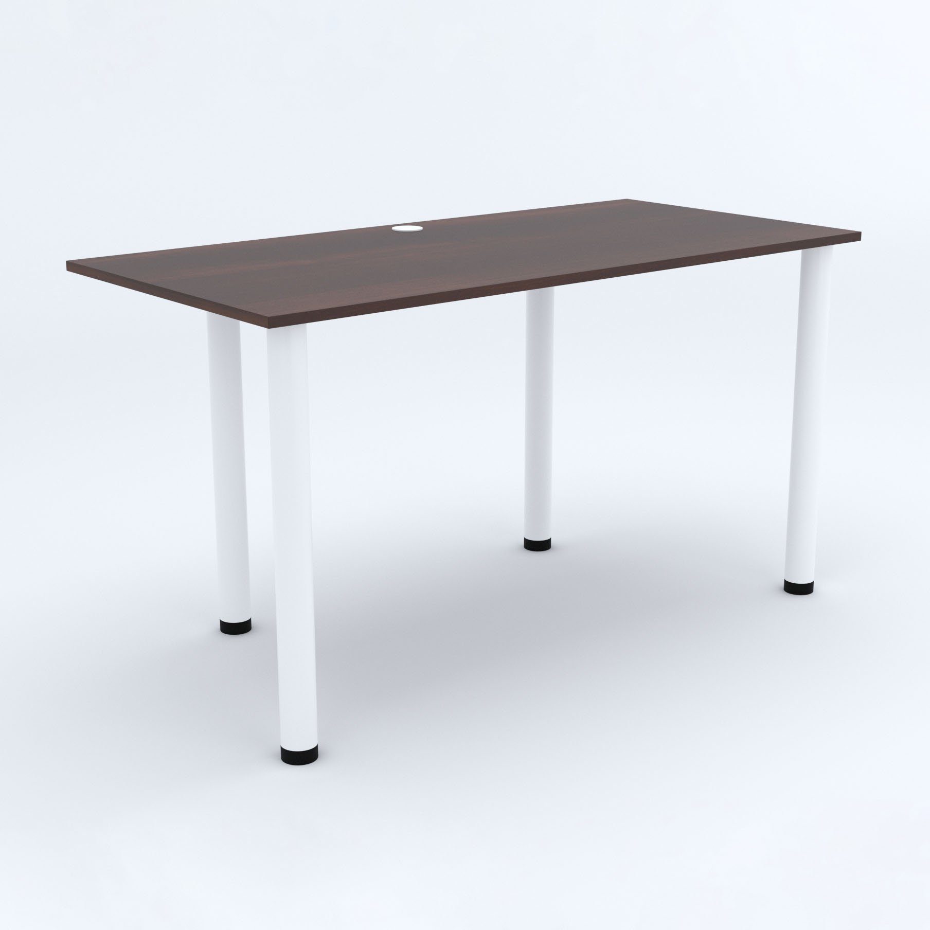 Schreibtisch, Walnuss weißen und mit Kabeldurchführung AKKE 2mm PVC Schreibtisch Beinen