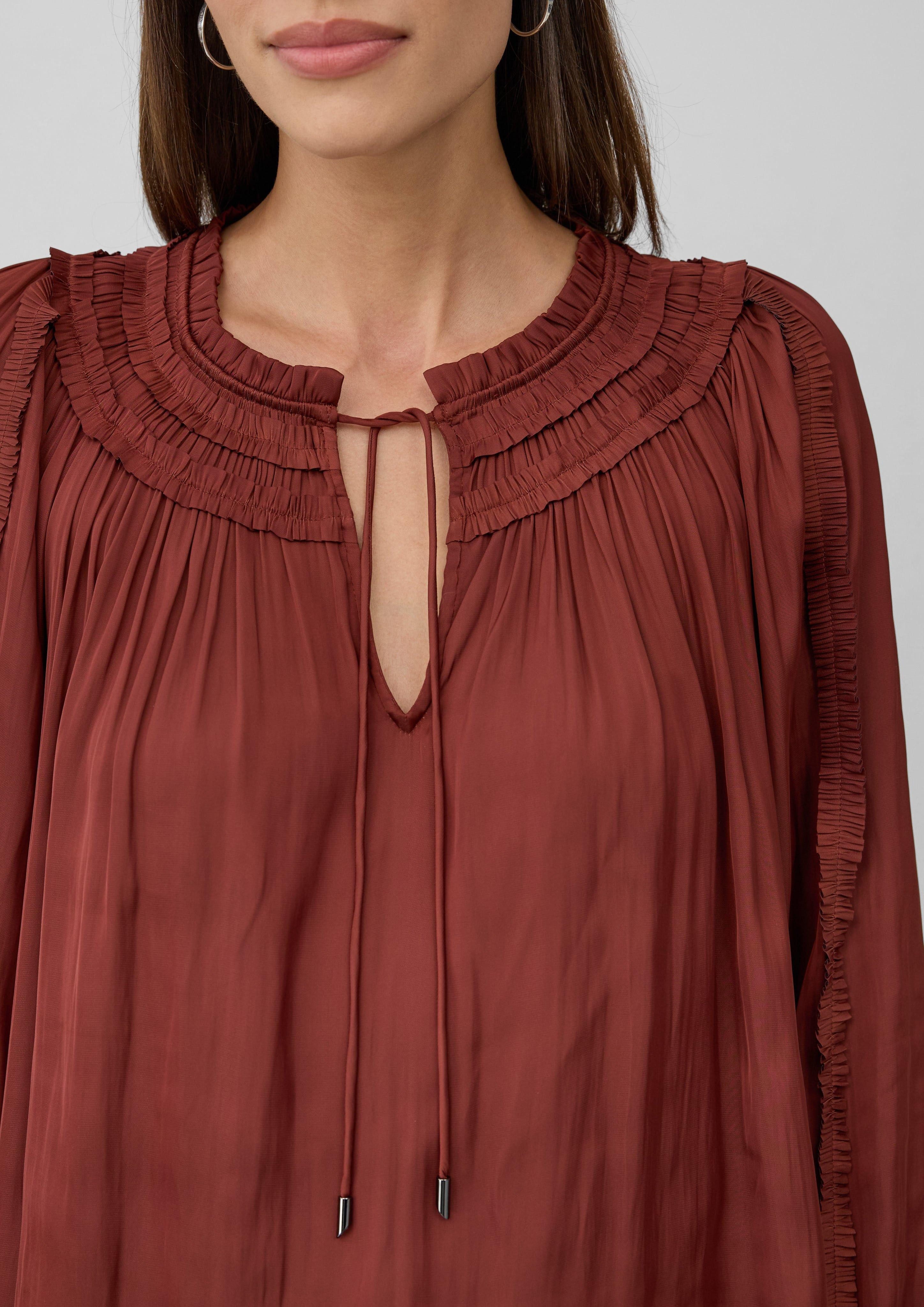 s.Oliver BLACK LABEL Langarmbluse Fließende Satinbluse günstig online kaufen