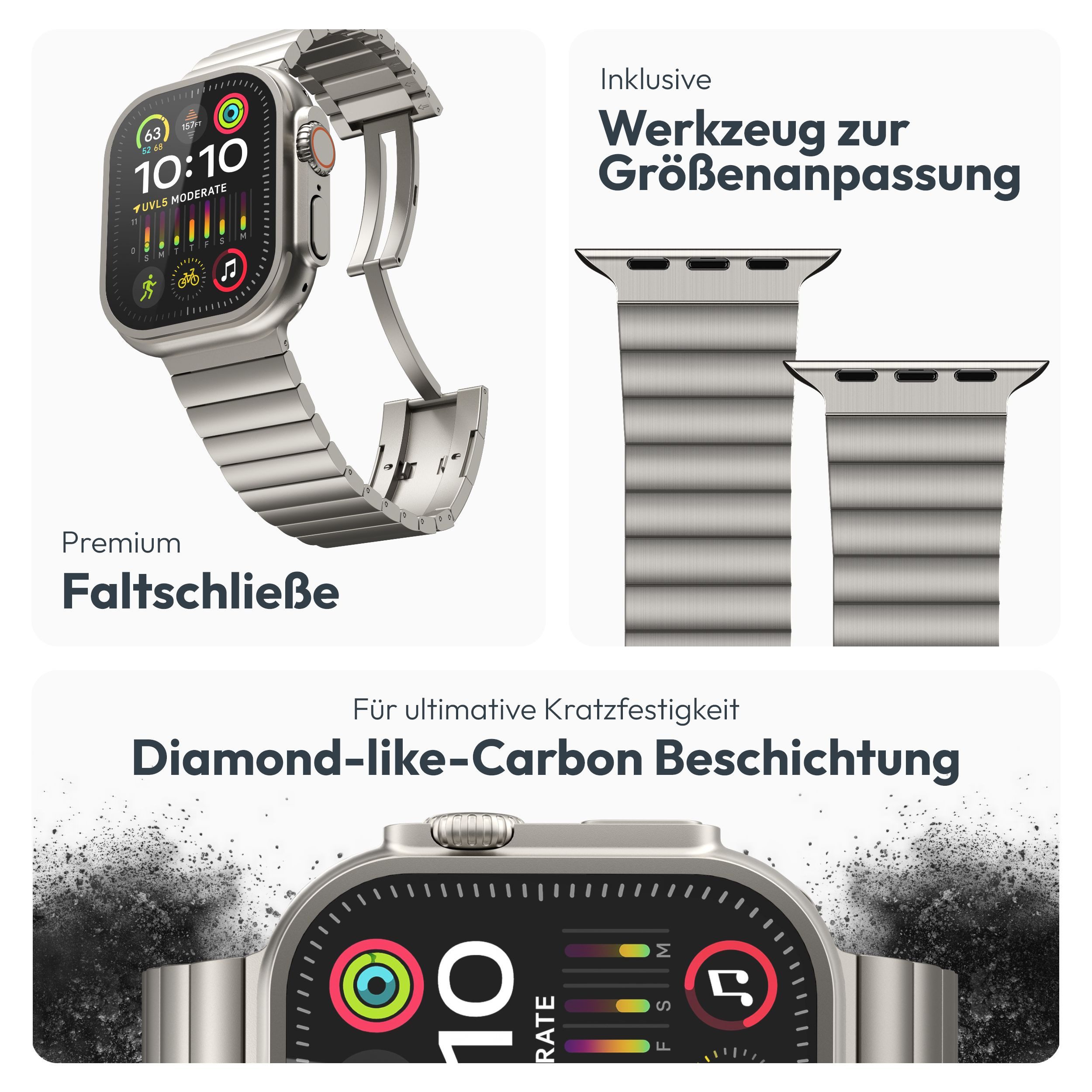 VONMÄHLEN Smartwatch-Armband Link Bracelet Pro