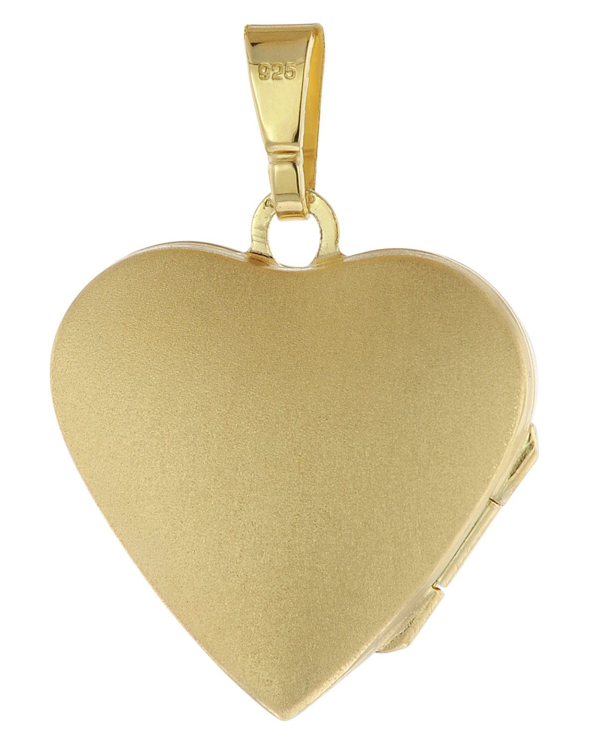 trendor Kette mit Anhänger Medaillon Herz mit Kette 925 Silber goldplattier günstig online kaufen