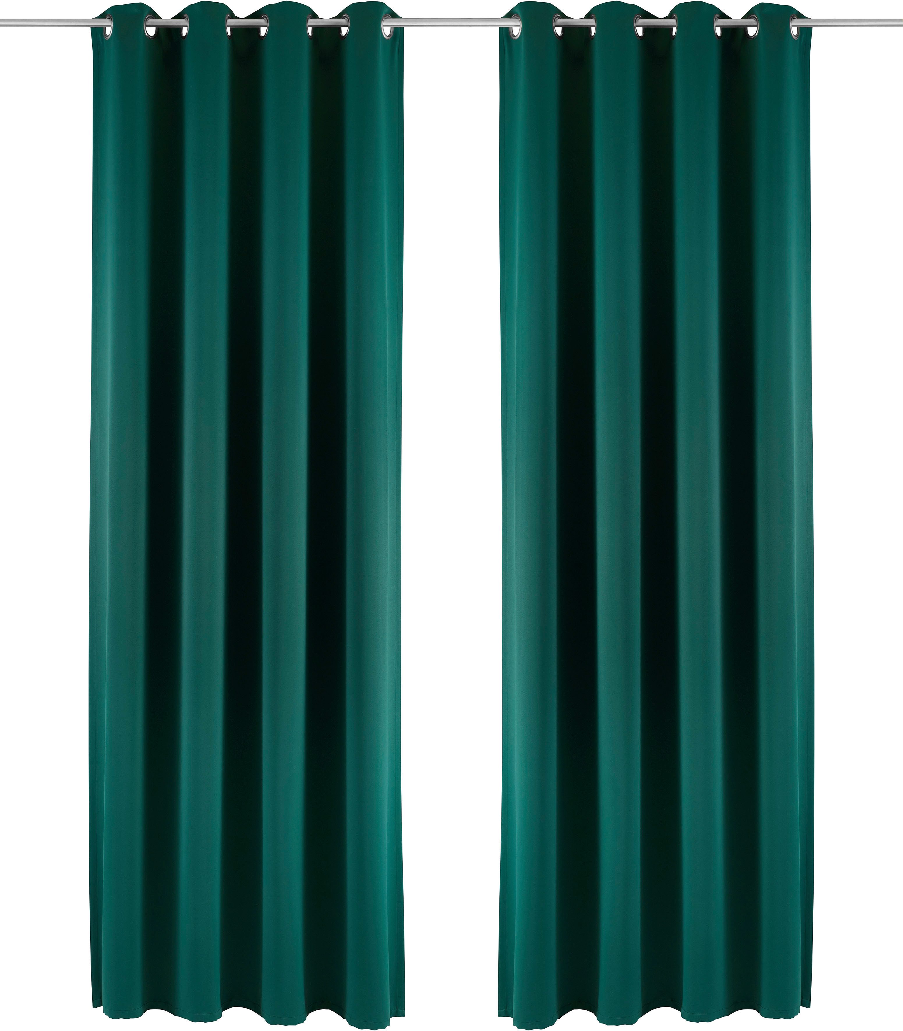 my home Gardine SOLA (2 St), Ösen, verdunkelnd, Polyester, blickdicht, Ösen günstig online kaufen