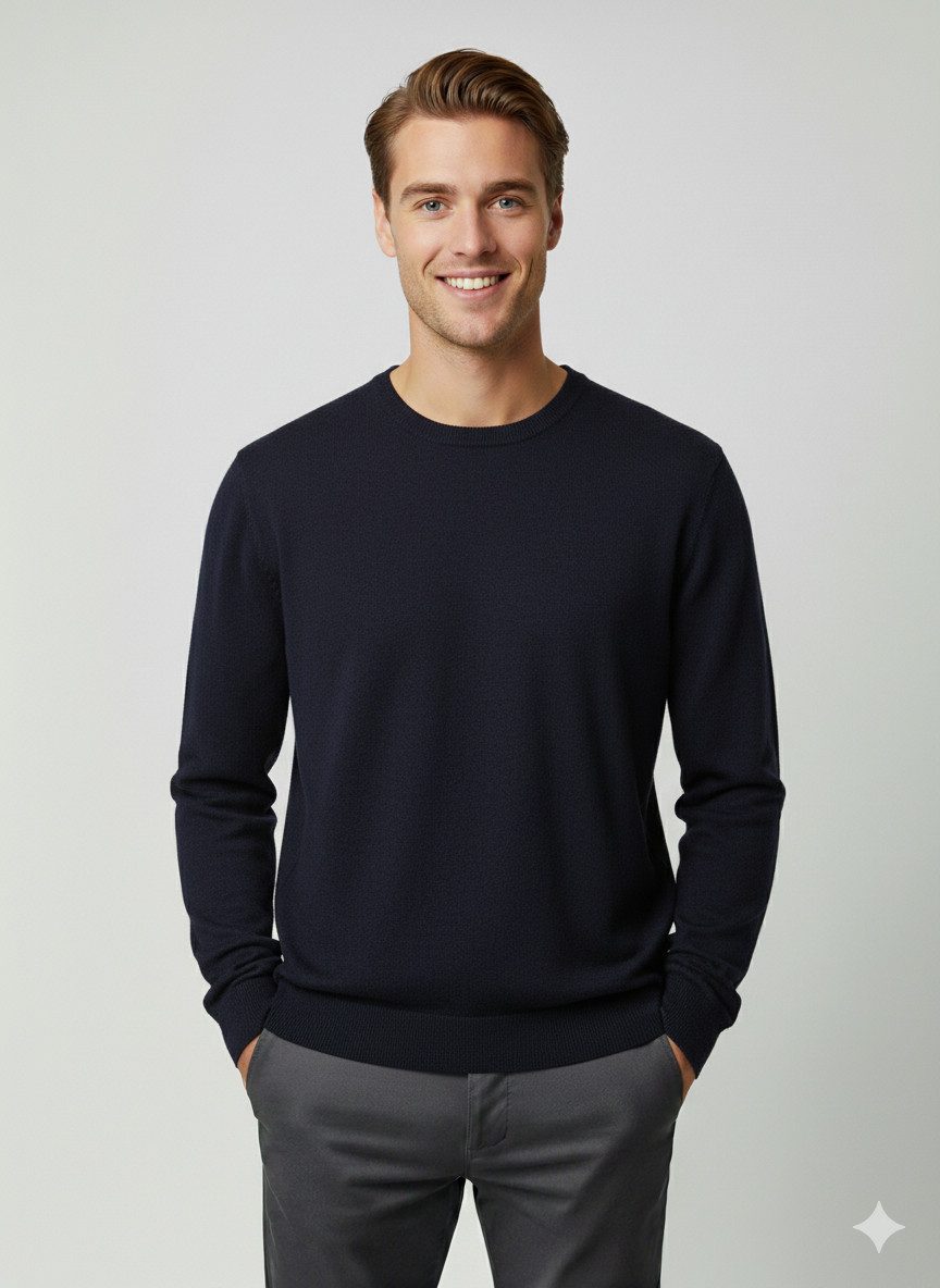 Selected Rundhalspullover SLHZREG-KRIS KNIT LS CREW NECK D günstig online kaufen