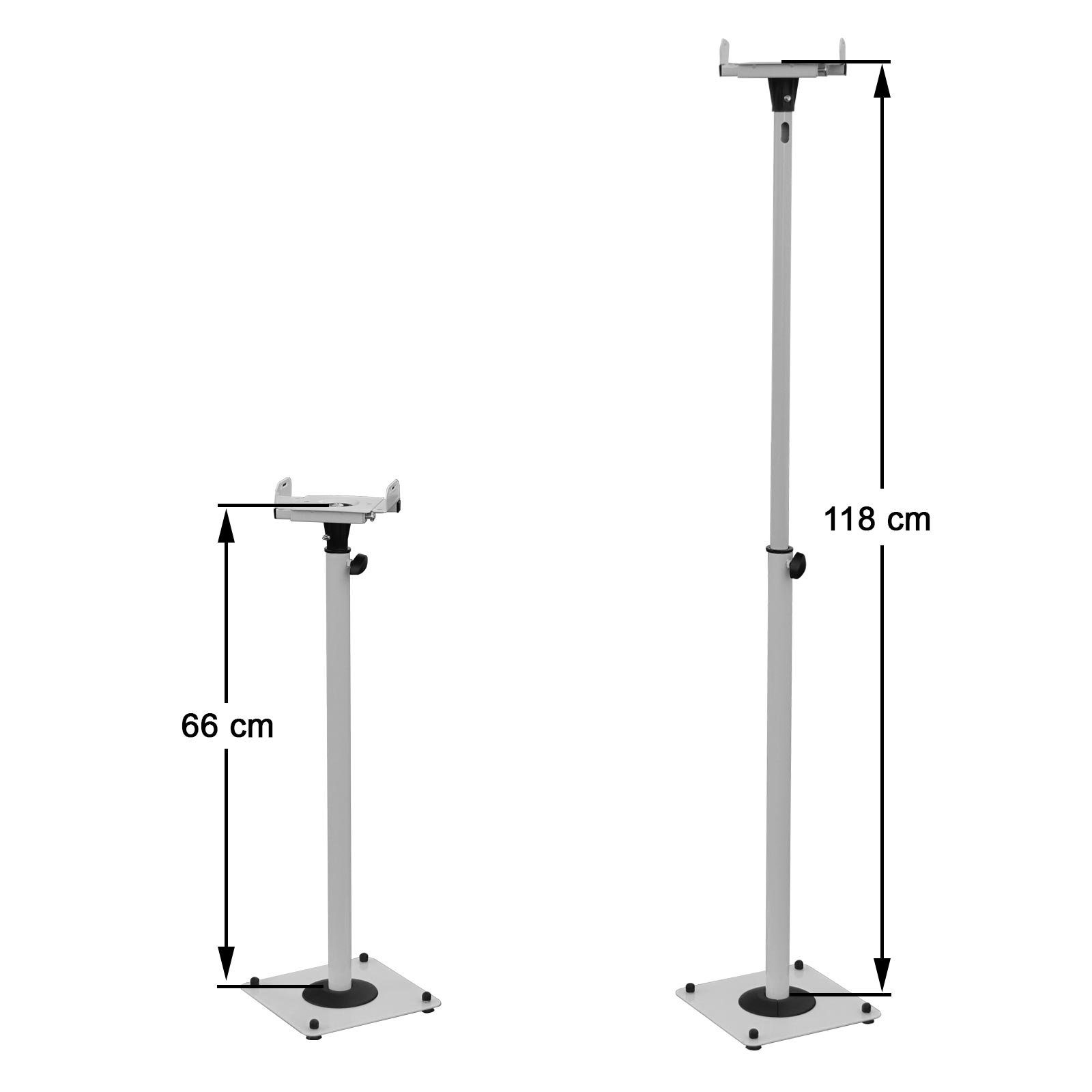 Universal Ständer bis 66-118 Boxen, Instruments für LS-1W kg, Lautsprecher Höhe: (2-tlg., cm) TV-Ständer, Drall 5