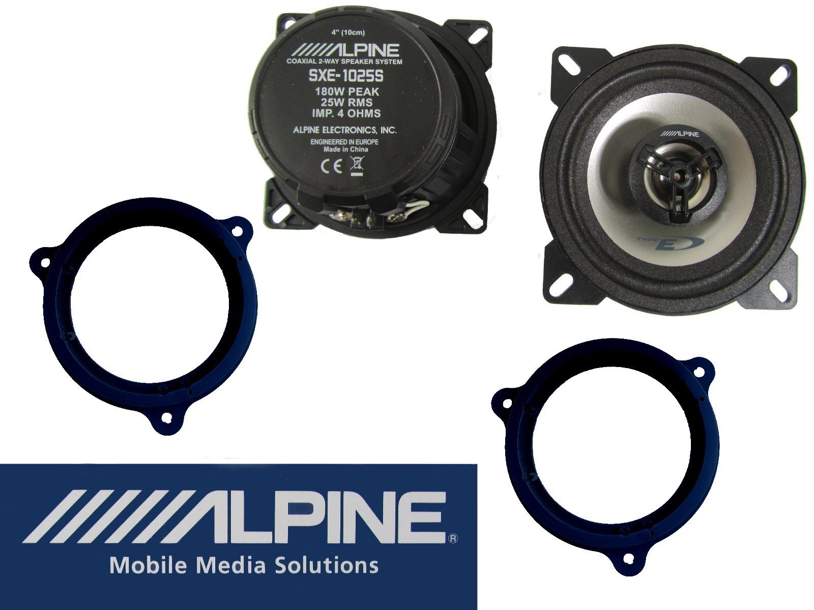 Set vorn System Auto-Lautsprecher passend DSX Tür Alpine Lautsprecher fü (25 W)