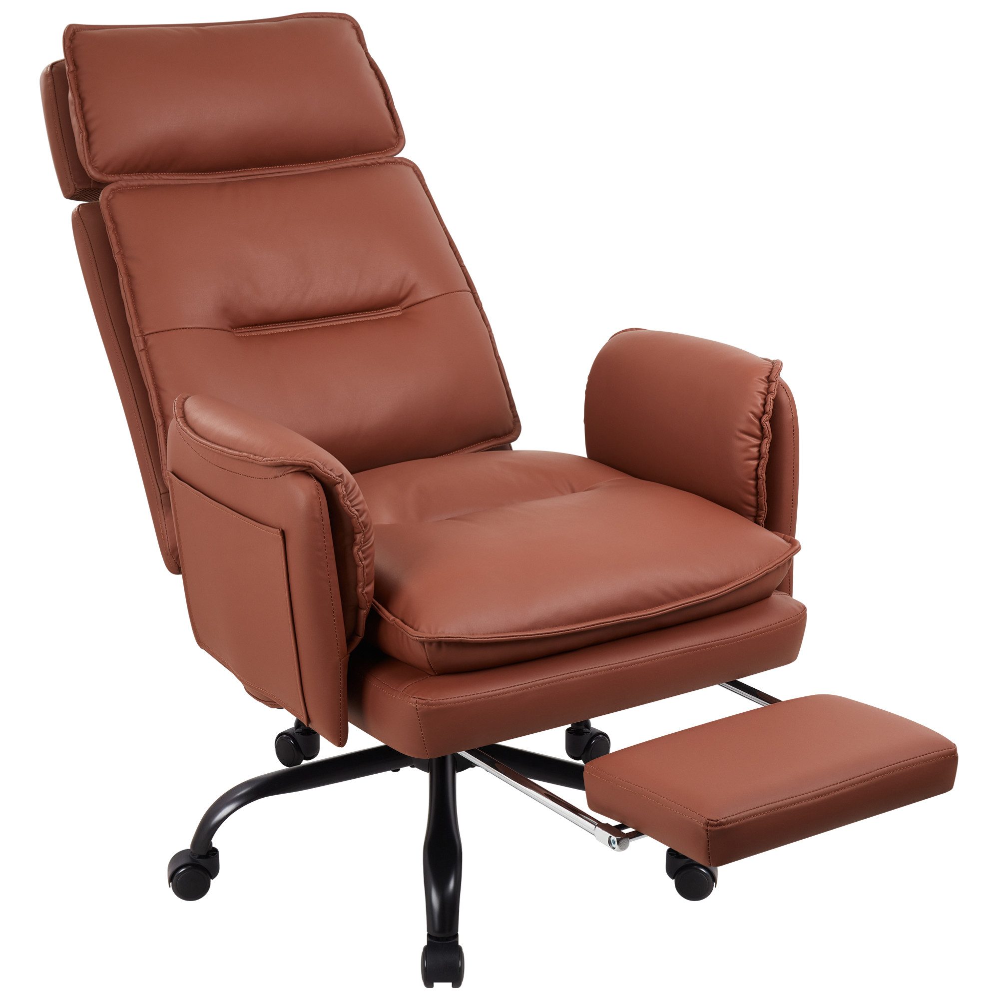 IWMH Bürostuhl Ergonomisch PU-Leder Chefsessel (Höhenverstellbar günstig online kaufen