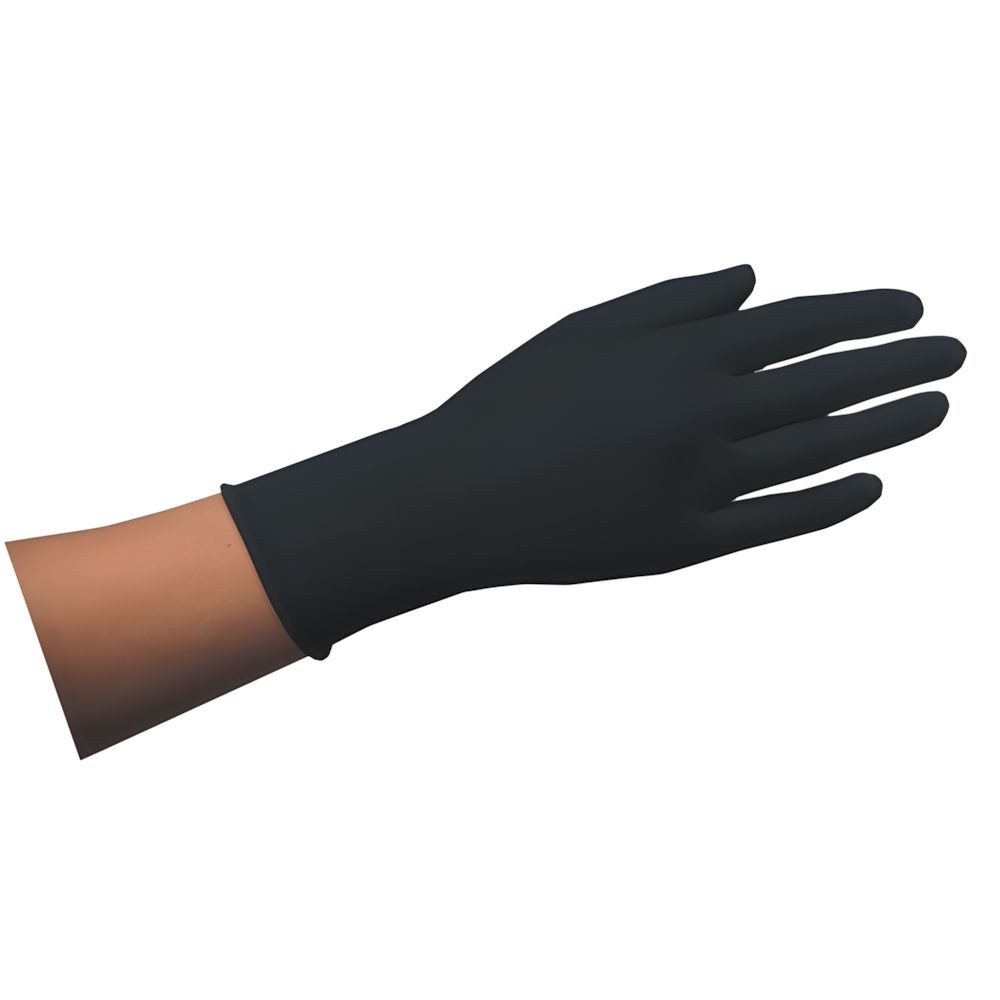 PAPSTAR Einweghandschuhe Handschuhe, Latex puderfrei schwarz Größe S 100 Stk