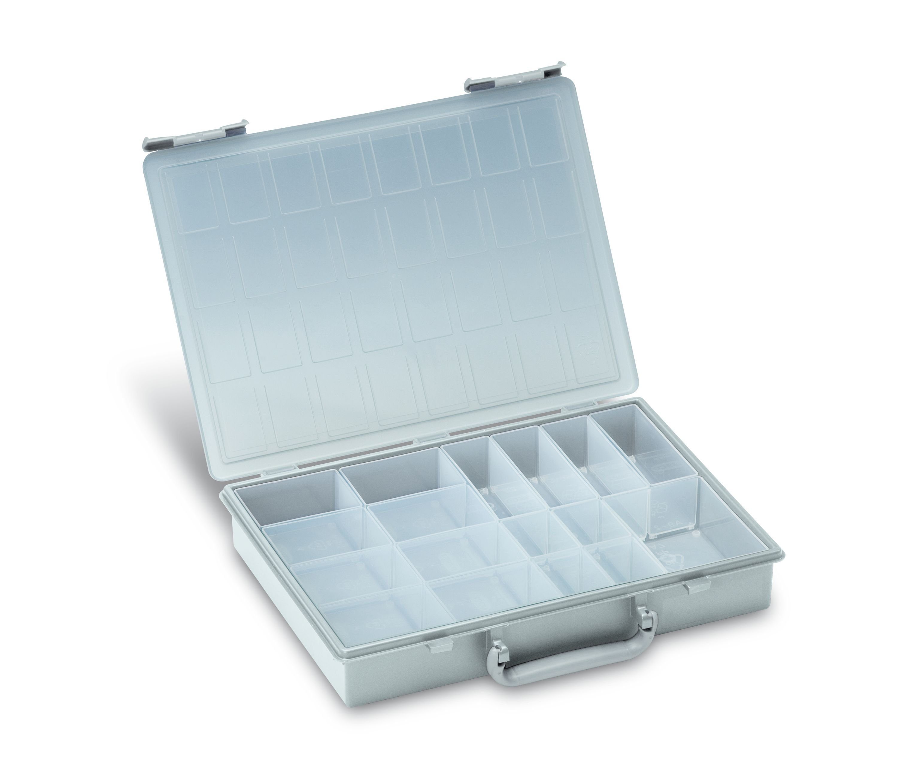 Tanos Werkzeugbox TANOS Rack-Box für Rack-systainer IV – 17 Einzelboxen – Lichtgrau