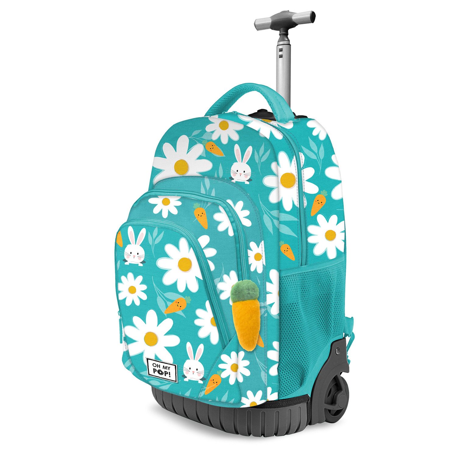 Oh My Pop! Rucksack Trolley Schulranzen Tagesrucksack Trolleyrucksack, Praktische Räder
