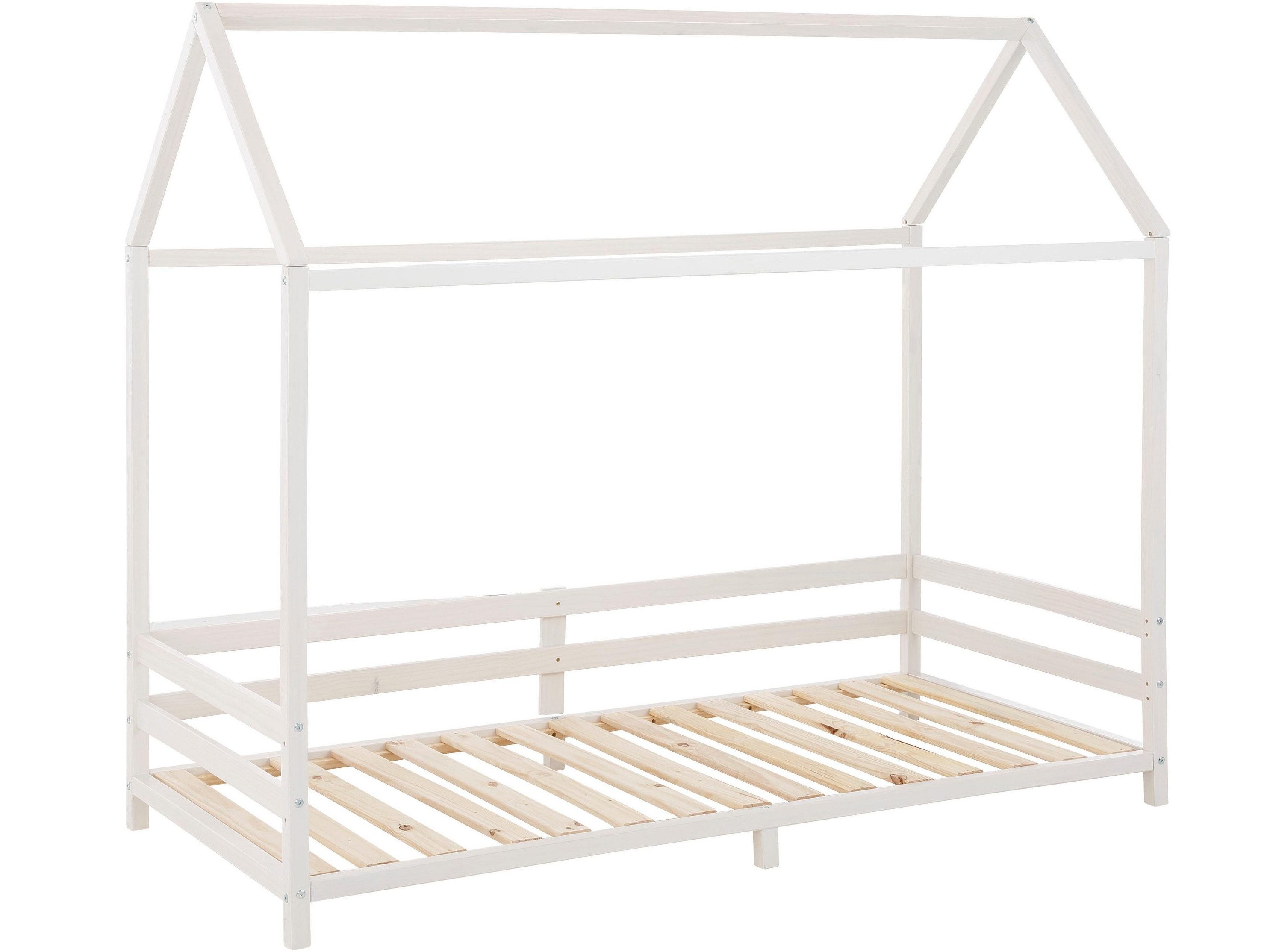 freiraum Hausbett Edinburg, in Weiß, Kiefer - 98x176x208cm (BxHxT)