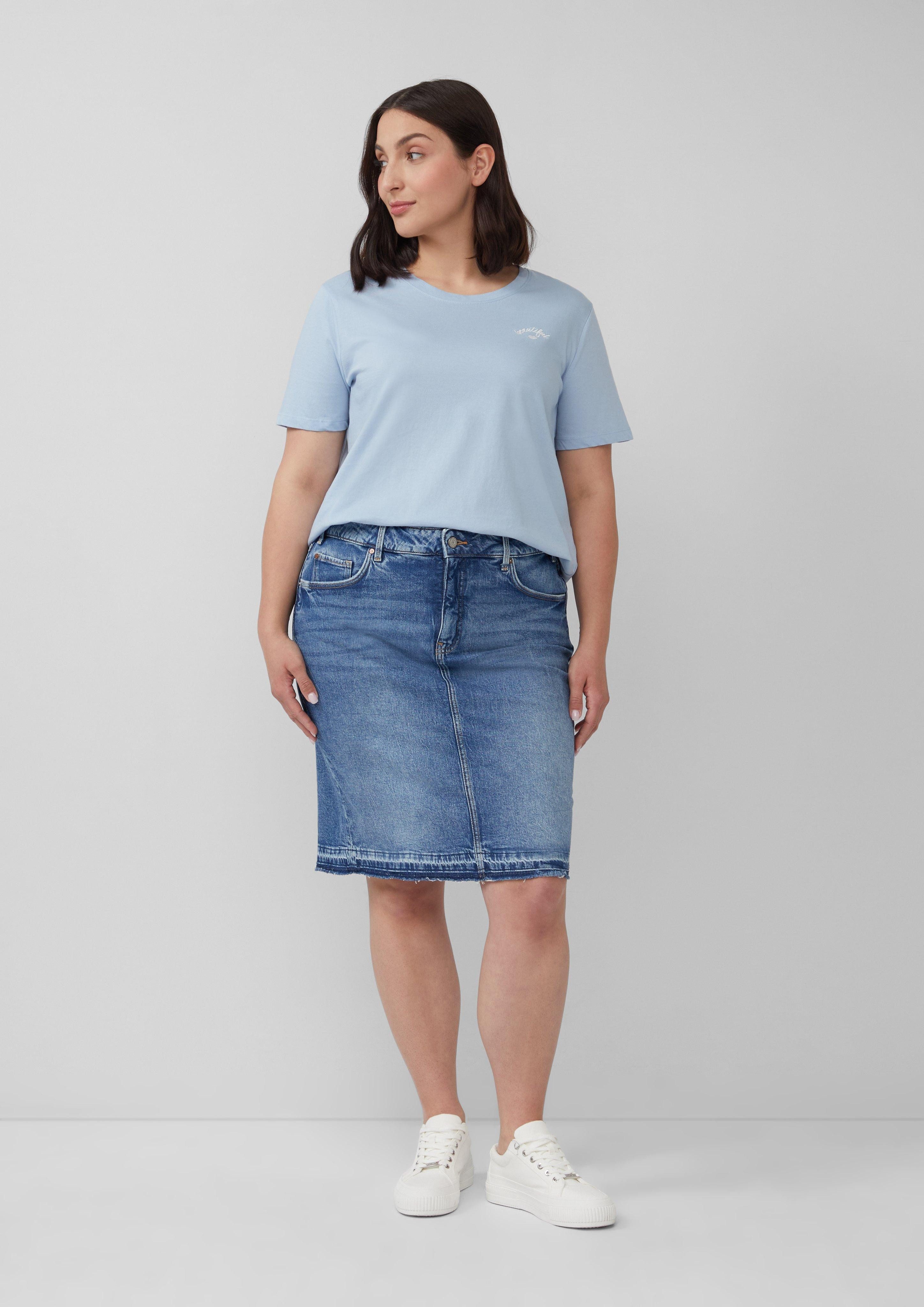 s.Oliver Jeansrock Jeansrock mit offenem Saum günstig online kaufen