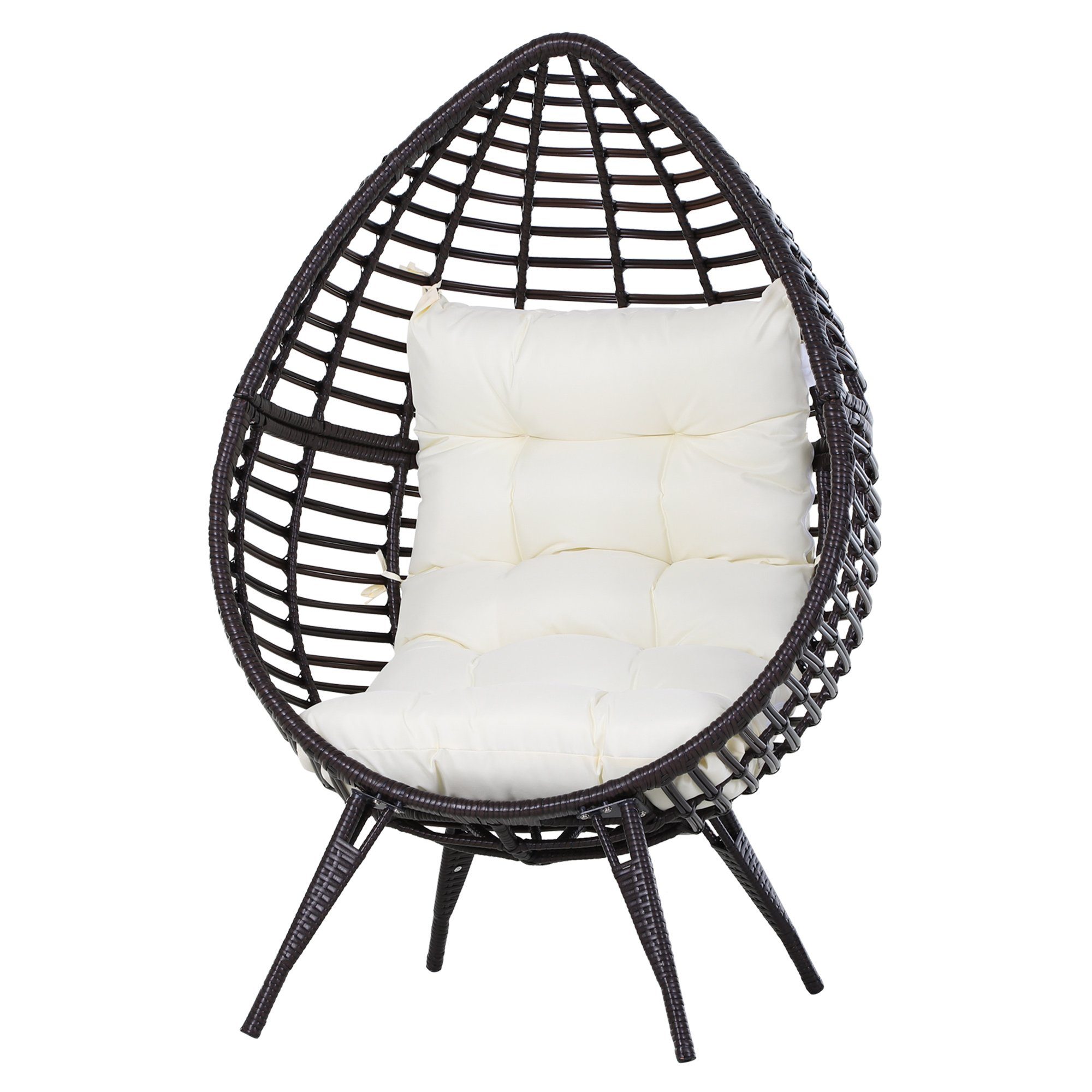 Outsunny Gartensessel Gartensessel in Tropfen Design günstig online kaufen