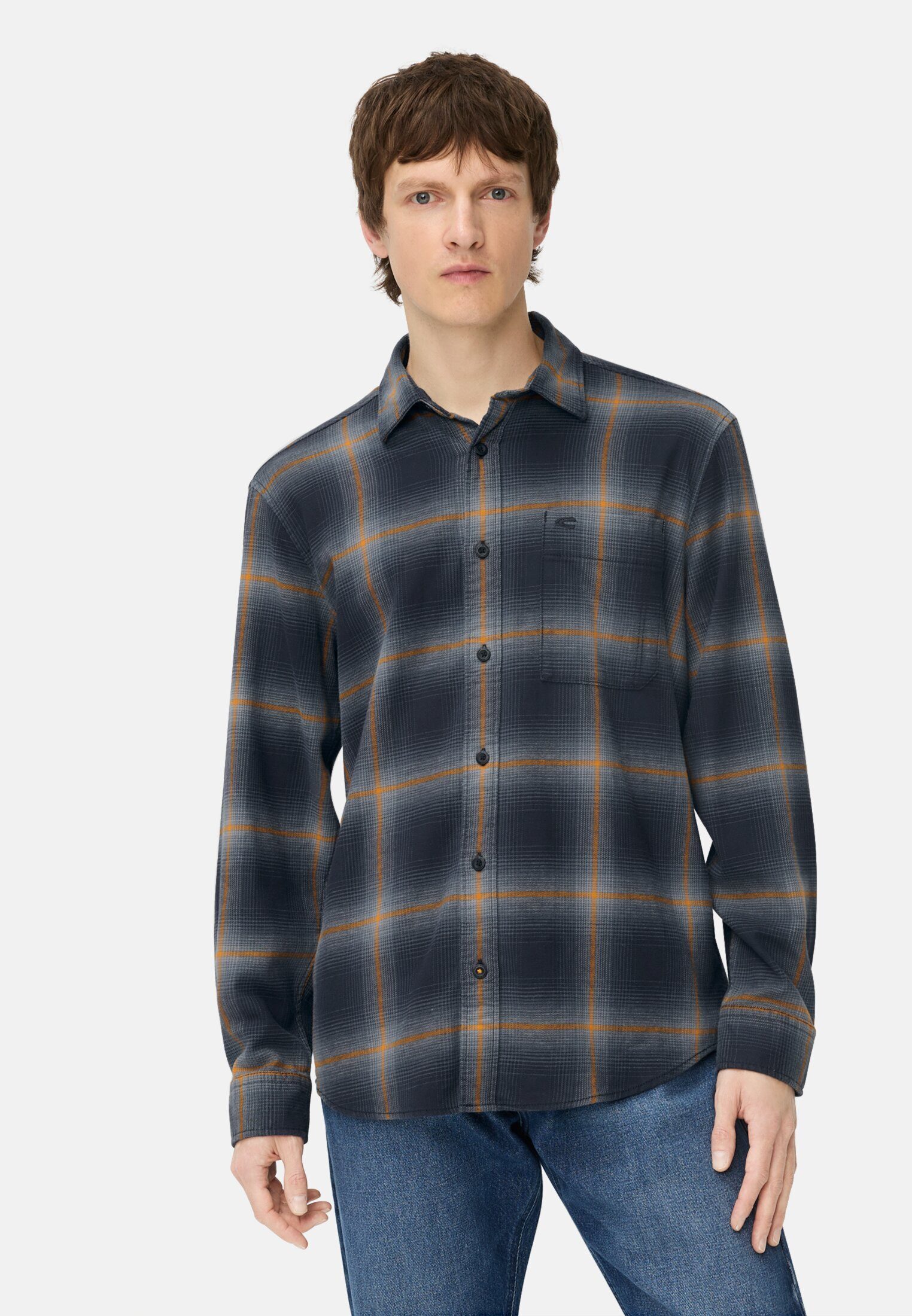 camel active Flanellhemd fleXXXactive® Langarmhemd aus leichtem Flanell Ken günstig online kaufen