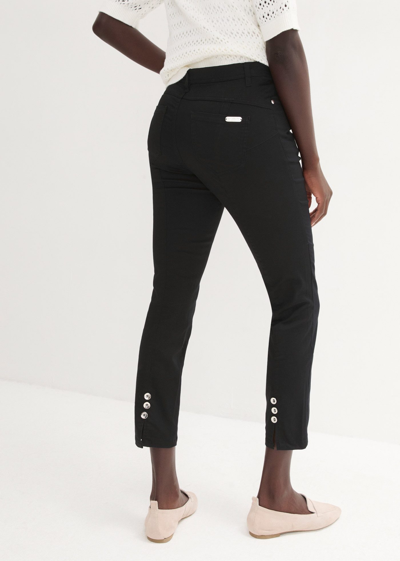 bonprix Stretch-Hose aus Baumwolle, Polyester und Elasthan, Slim Fit Passform, 7/8-Länge