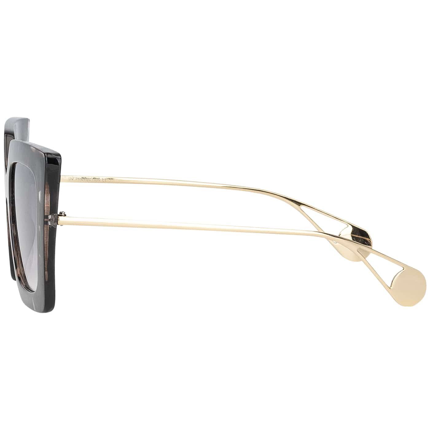 Schwarz-Rosa Rundglas Designer Eyewear Schwarzen BEZLIT Damen Retrosonnenbrille Sonnenbrille Violetten oder mit Linsen (1-St)