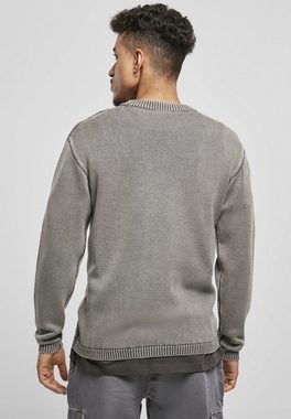 URBAN CLASSICS Rundhalspullover Urban Classics Herren Washed Sweater (1-tlg)