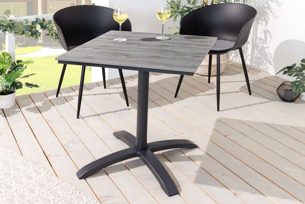 riess-ambiente Gartentisch DESIGNO 70cm schwarz / grau (Einzelartikel, 1-St günstig online kaufen