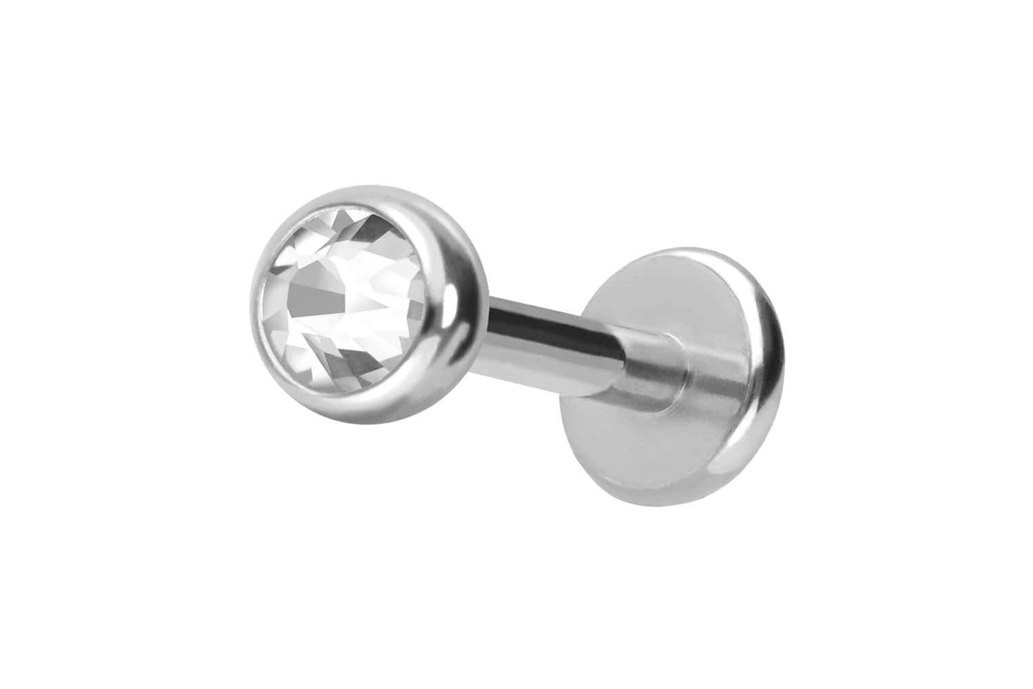 PIERCINGLINE Piercing-Set Chirurgenstahl Labret KRISTALL (Labrets, 1-tlg)