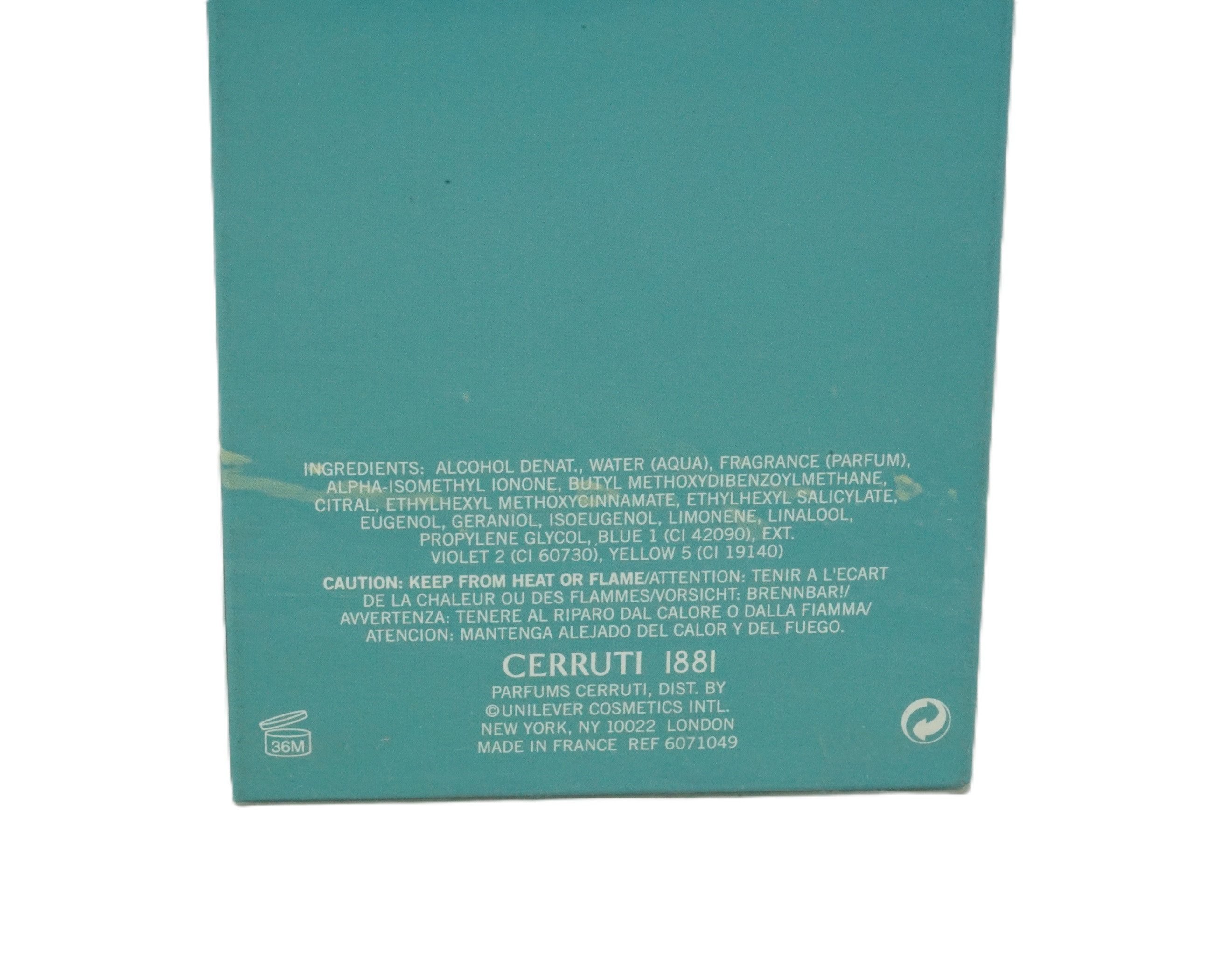 CERRUTI Eau Fraiche Cerruti 1881 Fraicheur Homme Eau D'eau EDT LIMITED EDITION 100 ml