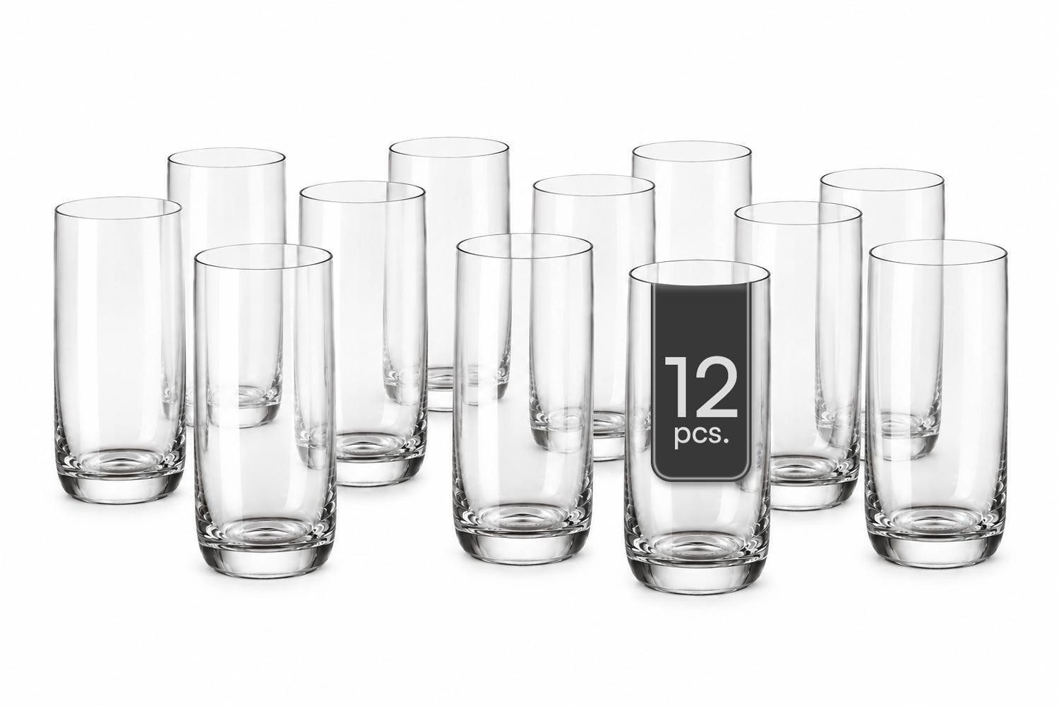 LEONARDO Longdrinkglas DAILY, 230 ml Fassungsvermögen, 12er Set, 1-tlg., Glas, Spülmaschinengeeignet