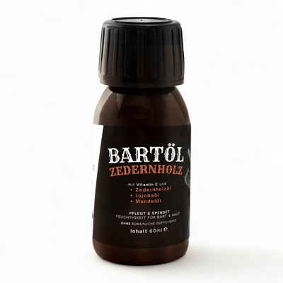 Radami Bartöl Bartöl Zedernholz 60 ml Bartpflege mit Jojobaöl und Mandelöl