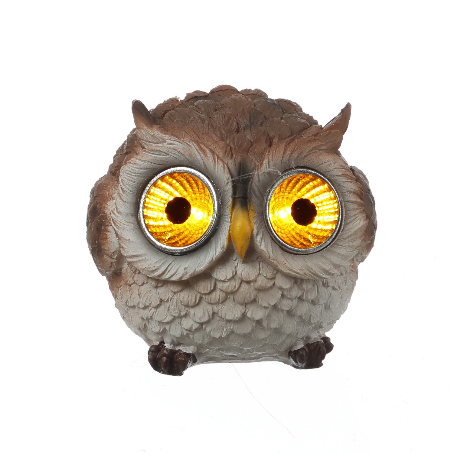 MARELIDA LED Dekofigur LED Solar Eule Gartenfigur Solarleuchte braun für Ga günstig online kaufen