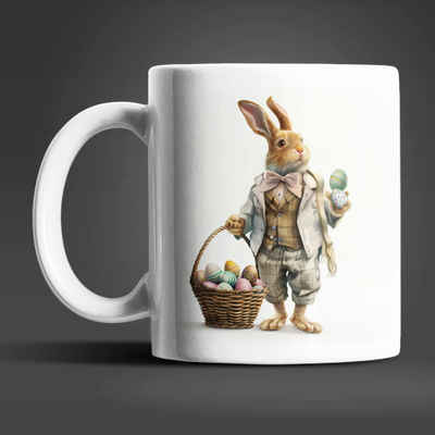 WS-Trend Tasse Osterhase Vintage Ostereier Ostern Kaffeetasse Teetasse, Keramik