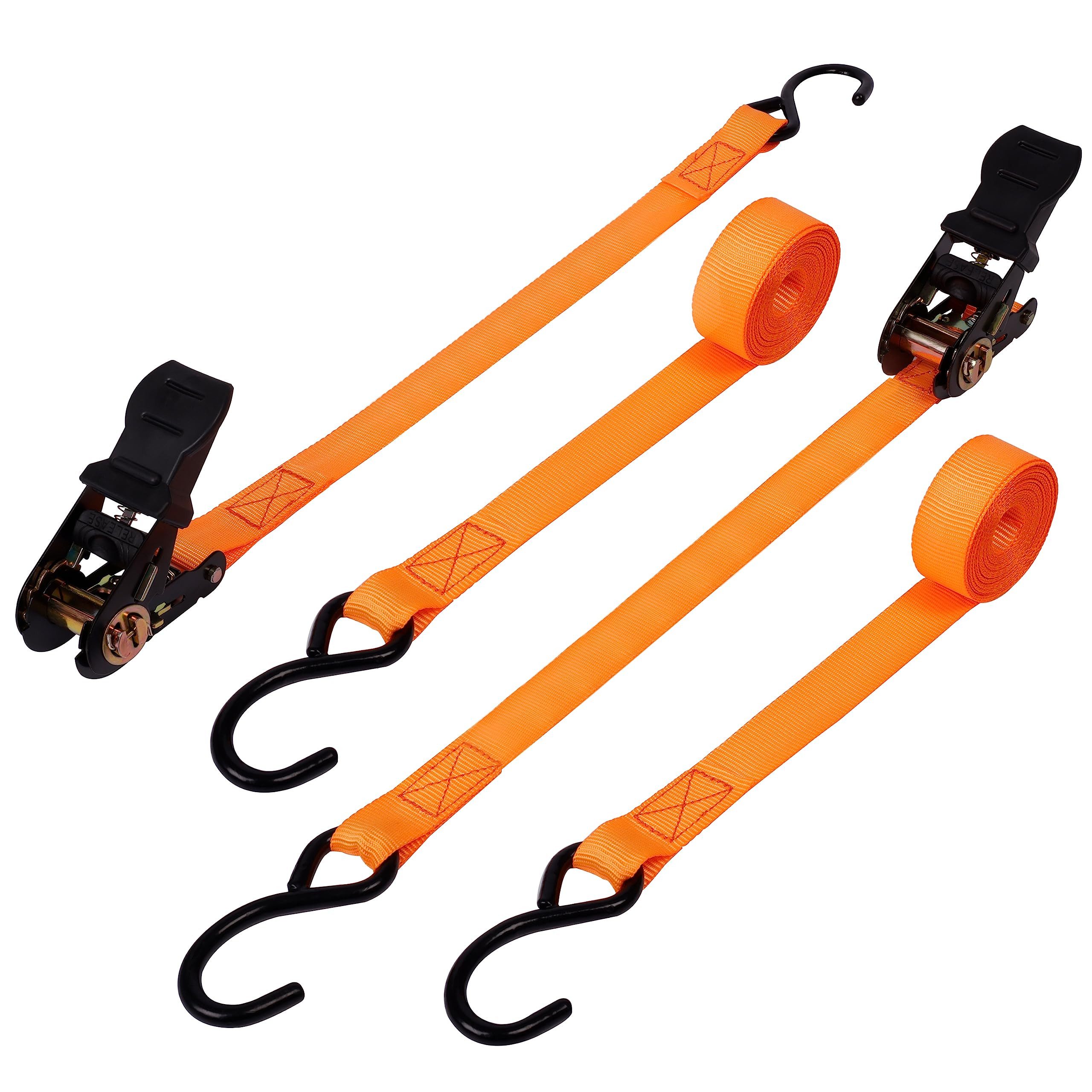 Spanngurt Spanngurte 2er Pack, 4m lang, 25mm breit, 500kg Bruchfestigkeit