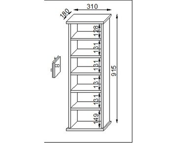 VCM CD-Regal Holz CD DVD Stand Regal Schrank Ständer Vostan, 1-tlg.