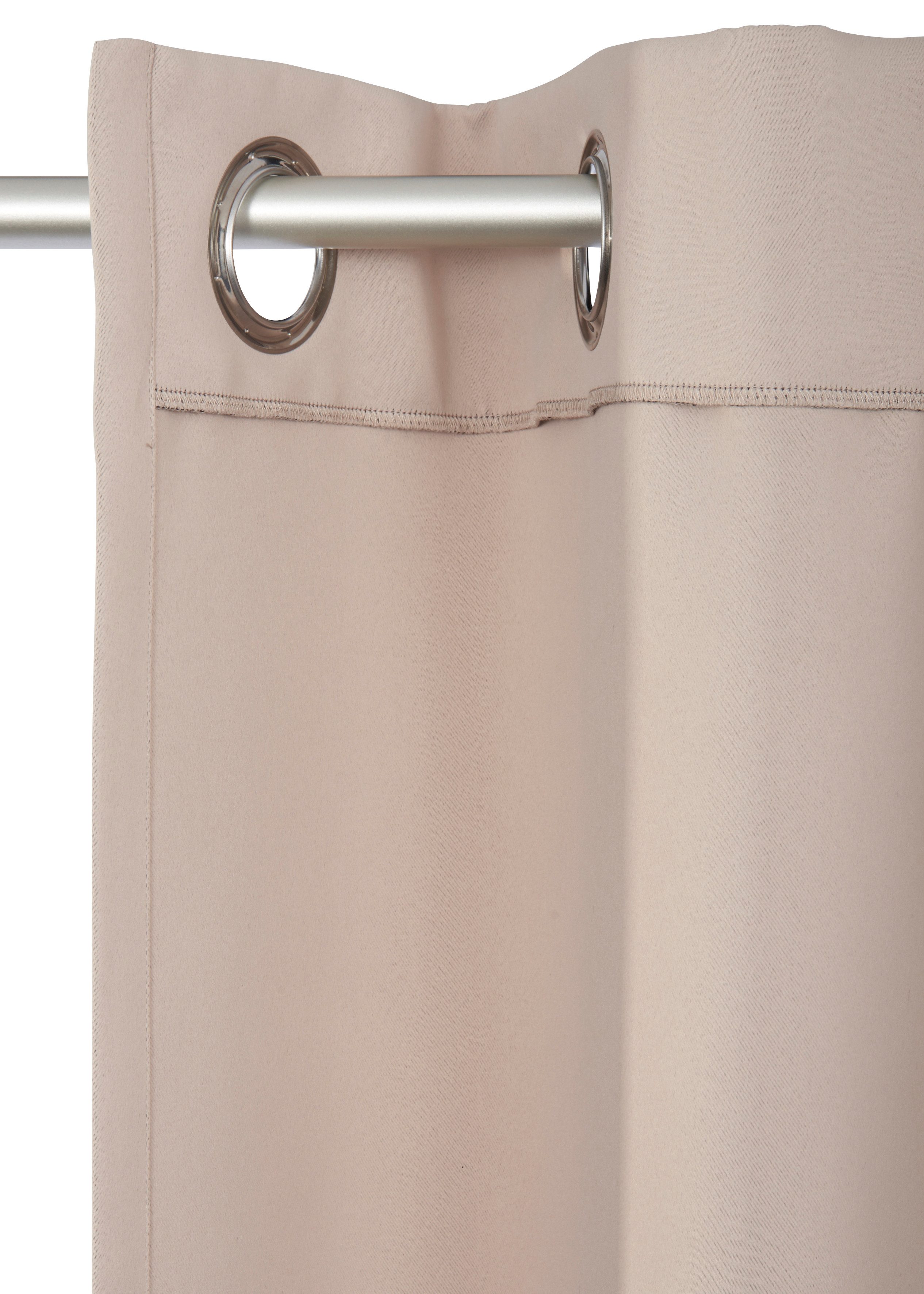 OTTO home Vorhang SOLA mit Ösen, 1er & 2 er Pack, blickdicht/verdunkelnd, Topseller! (2 St), Ösen, verdunkelnd, Polyester, blickdicht, Ösen-Aufhängung, wärmeabw – Bild 4 von 5