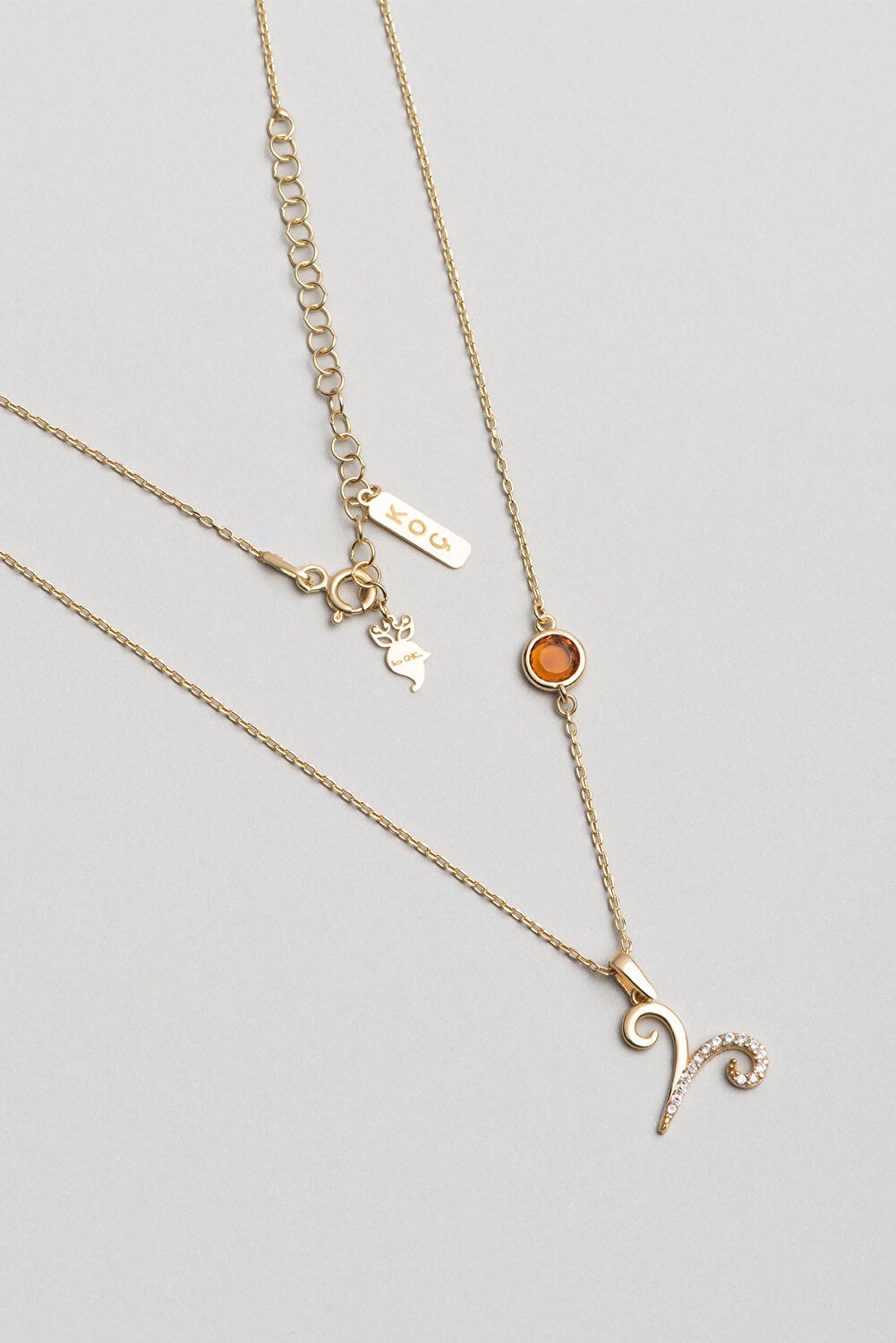 So CHIC... Kette mit Einhänger Zodiac Widder 18K Goldplattierte Silberkette