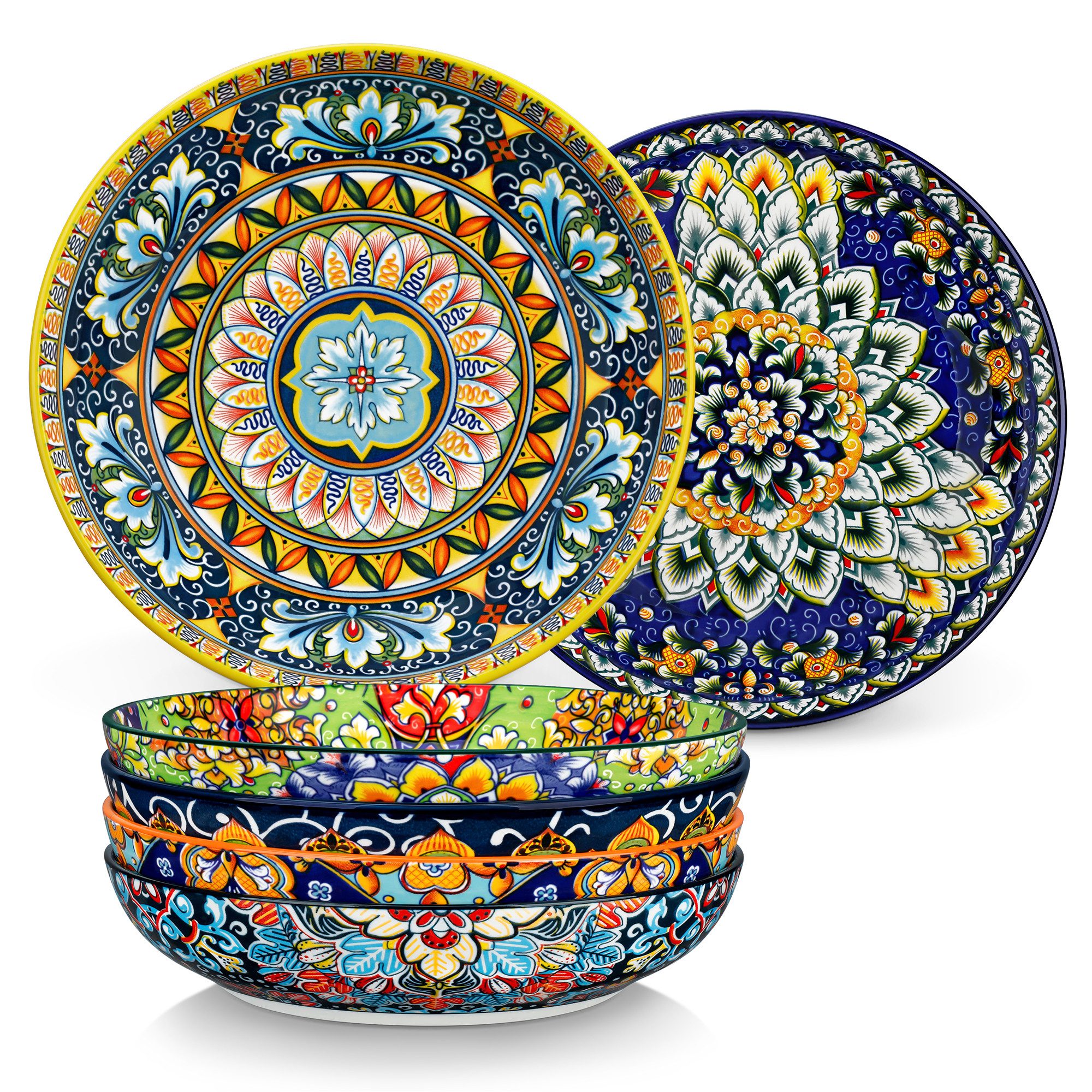 vancasso Pastateller Suppenschale, Salatschale für 2/6, Porzellan, BOHO-Stil, (6 St)
