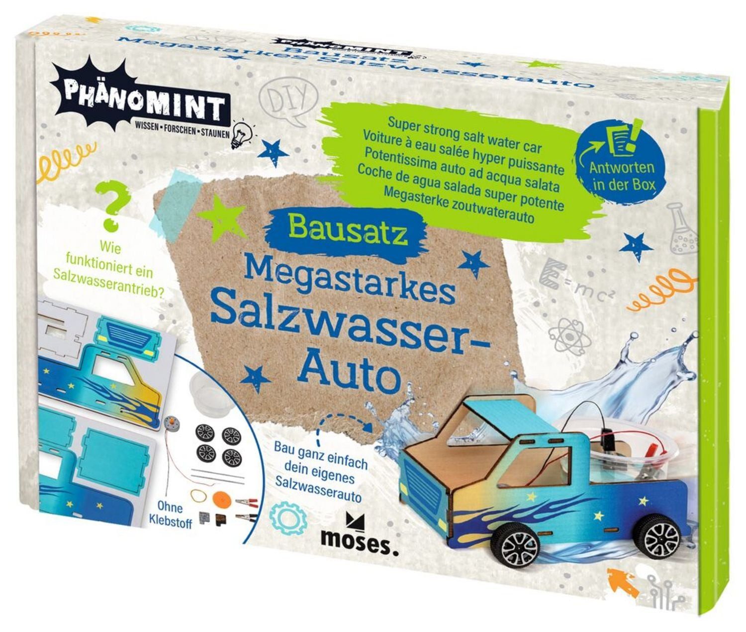moses Buntstift PhänoMINT Bausatz Megastarkes Salzwasserauto