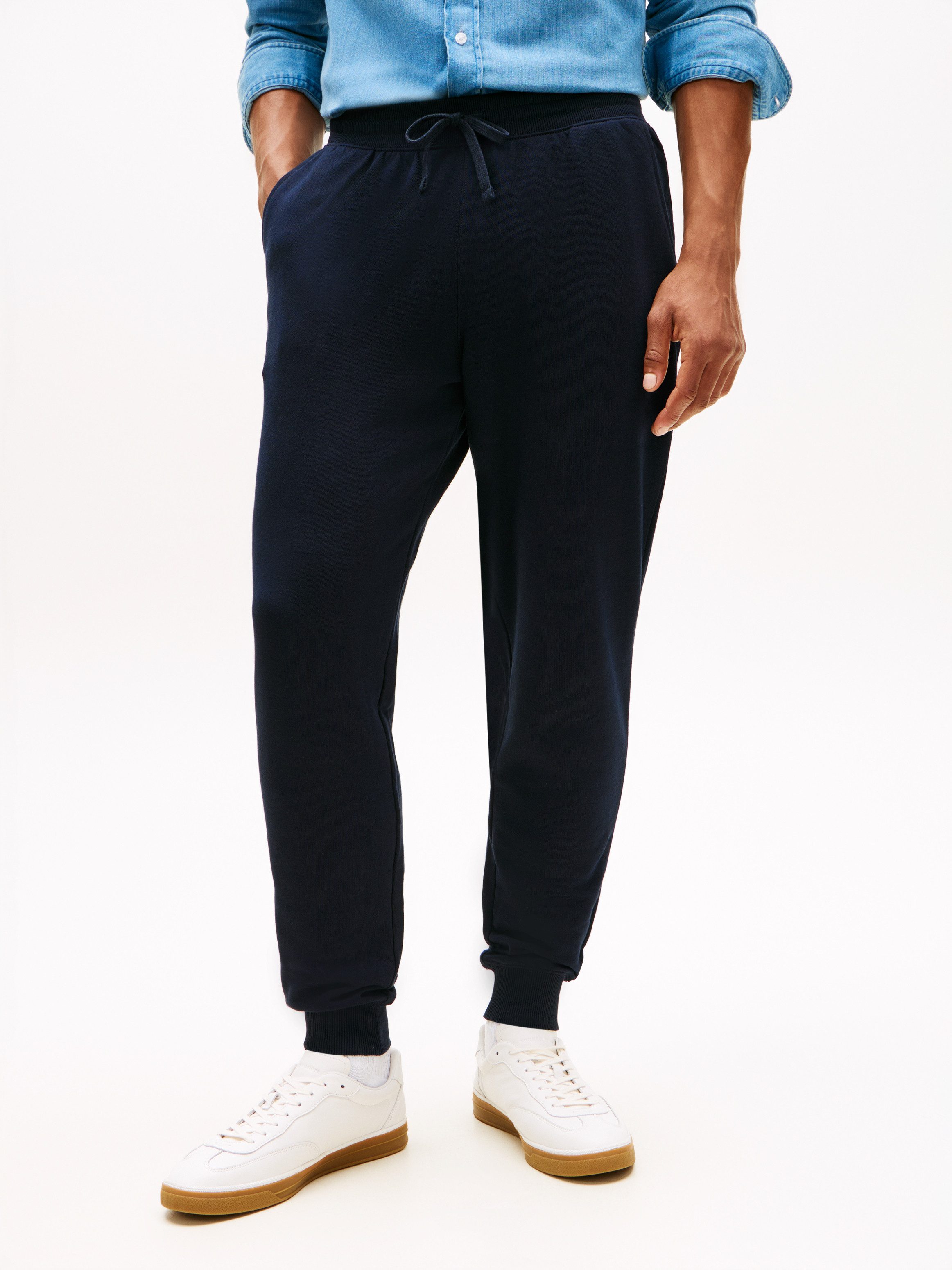 Tommy Hilfiger Jogginghose ESSENTIAL TERRY elastischer Bund, regular fit, Bündchen am Bein