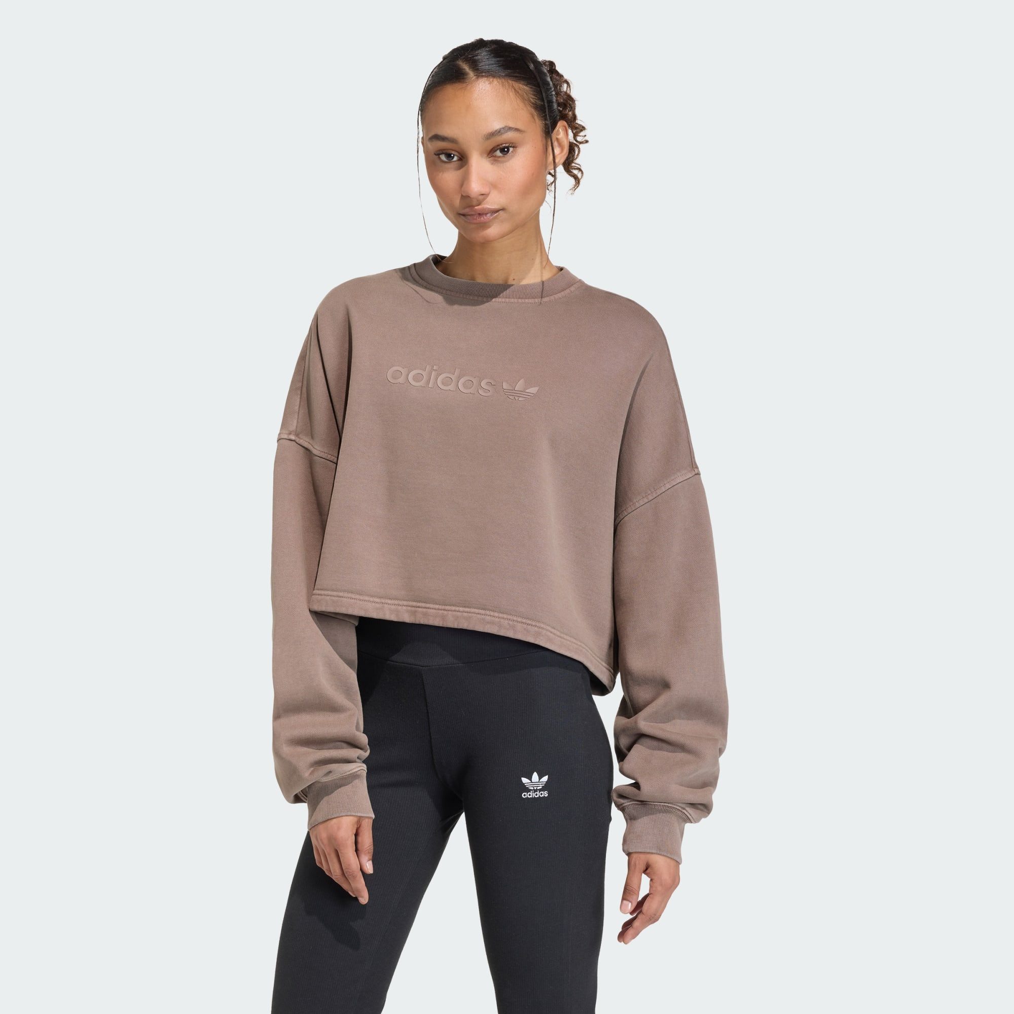 adidas Originals Sweatshirt ESSENTIALS LINEAR CROPPED SWEATSHIRT (1-tlg)