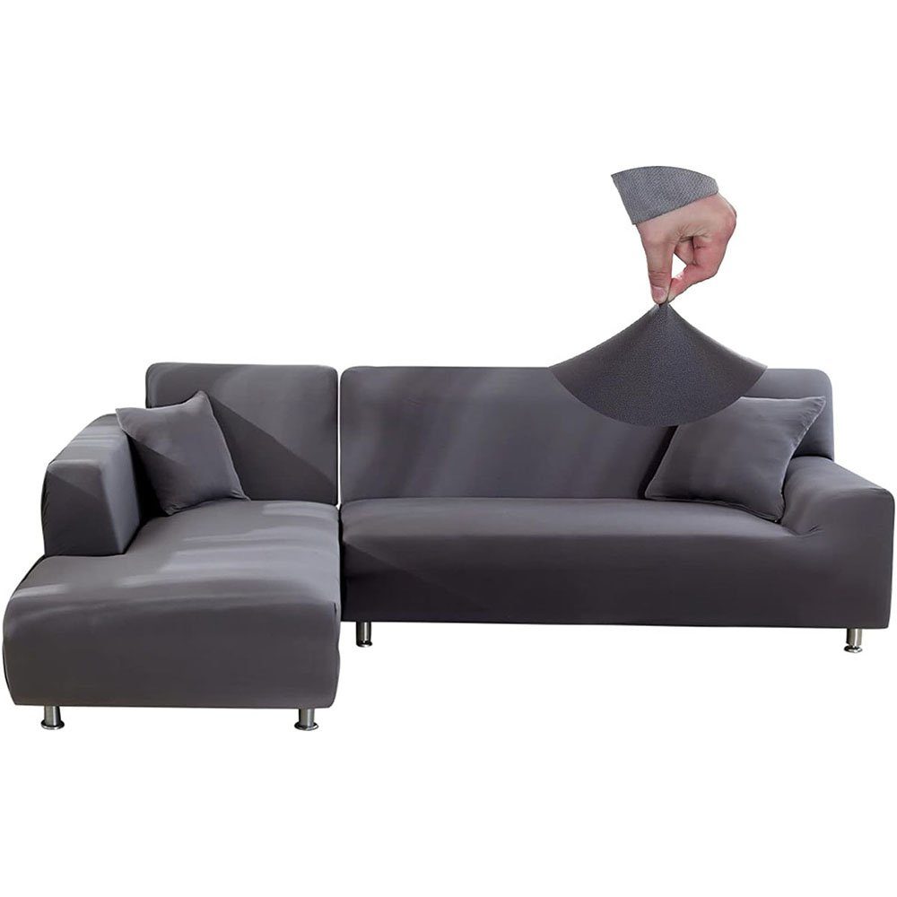 Elastische Sofahusse Sofa Überwürfe Sofabezug CTGtree Grau,