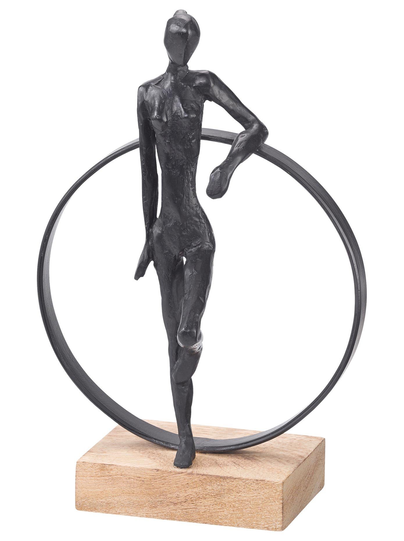 Akt Skulptur Dekofigur Frau aus Polyresin 32cm Sockel 6 x 6cm 
