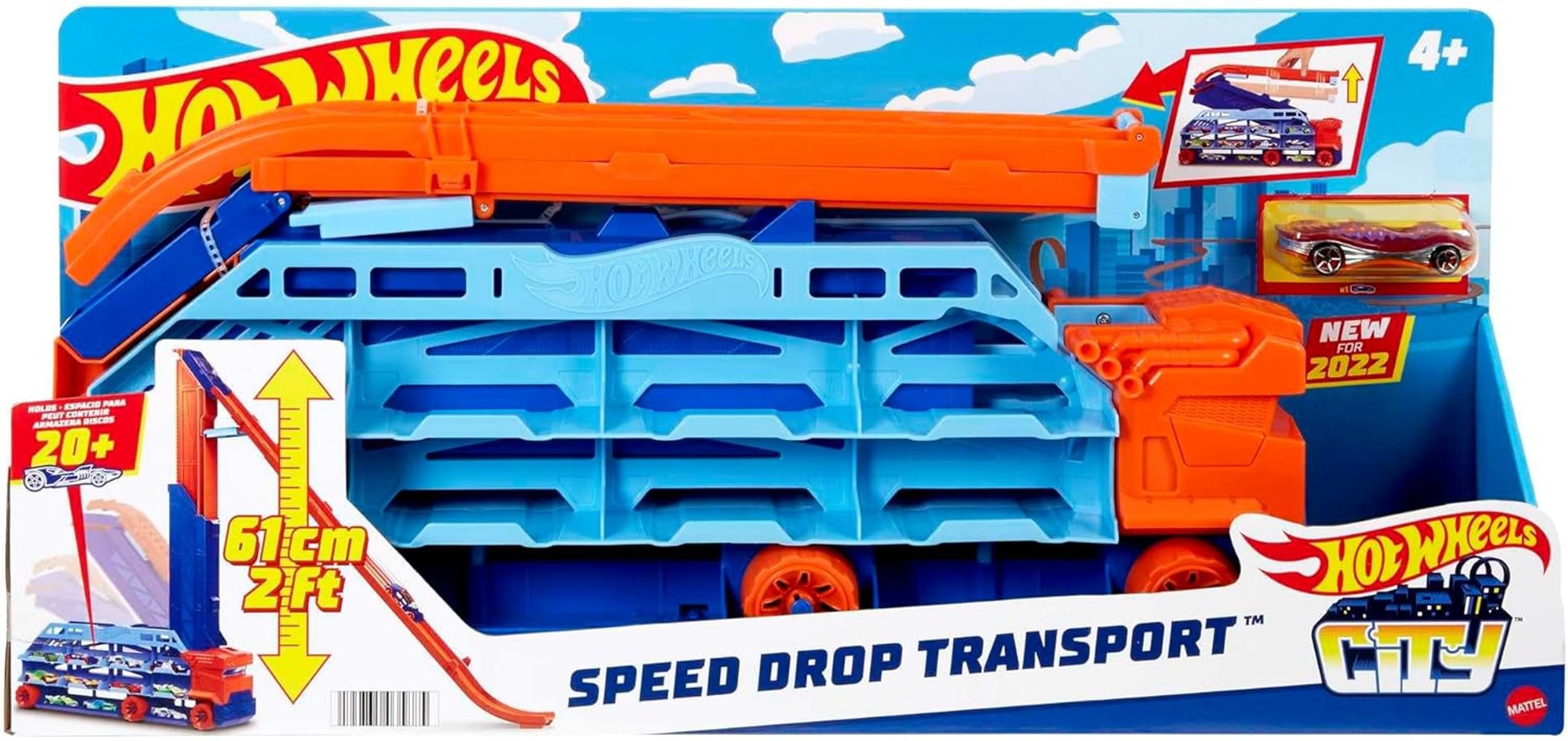 Hot Wheels Spielzeug-Transporter HOT WHEELS City Transporter mit ausfahrbarer Abfahrtsrampe 4+ HDY92