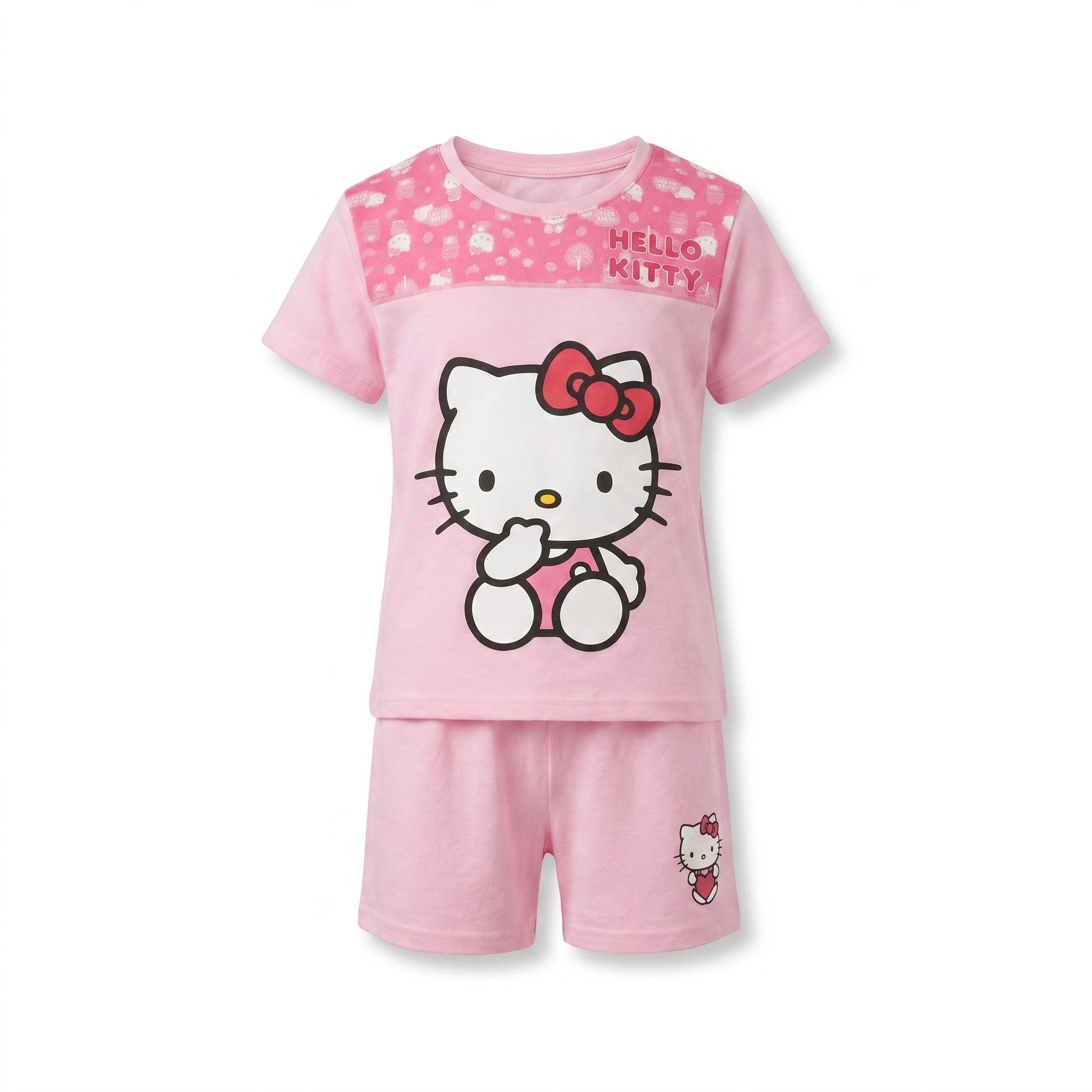 Schlafanzug Hello Kitty Kinder Mädchen Schlafanzug Pyjama Shirt Shorts