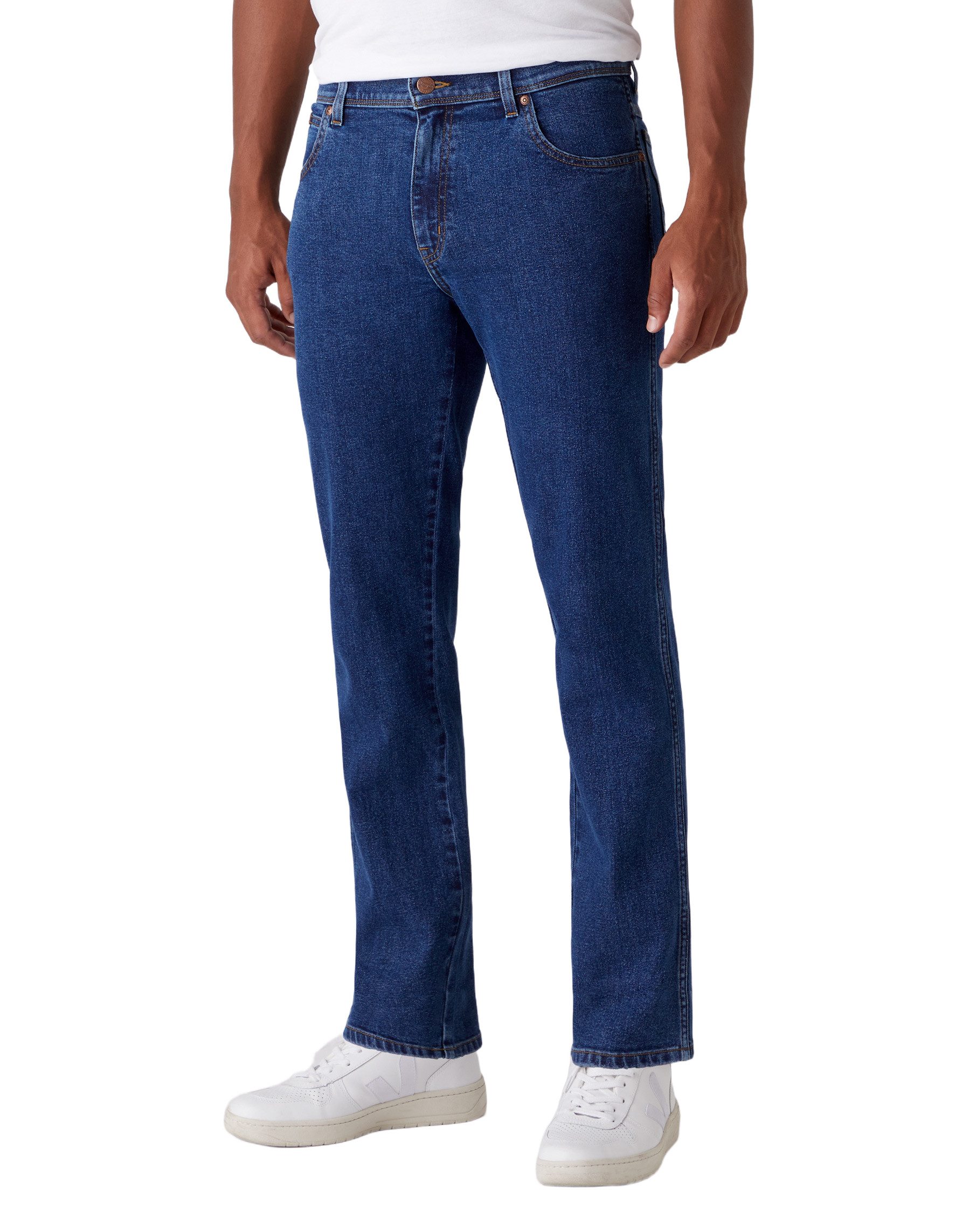 5-Pocket-Jeans WRANGLER TEXAS ride on indigo W121U5225