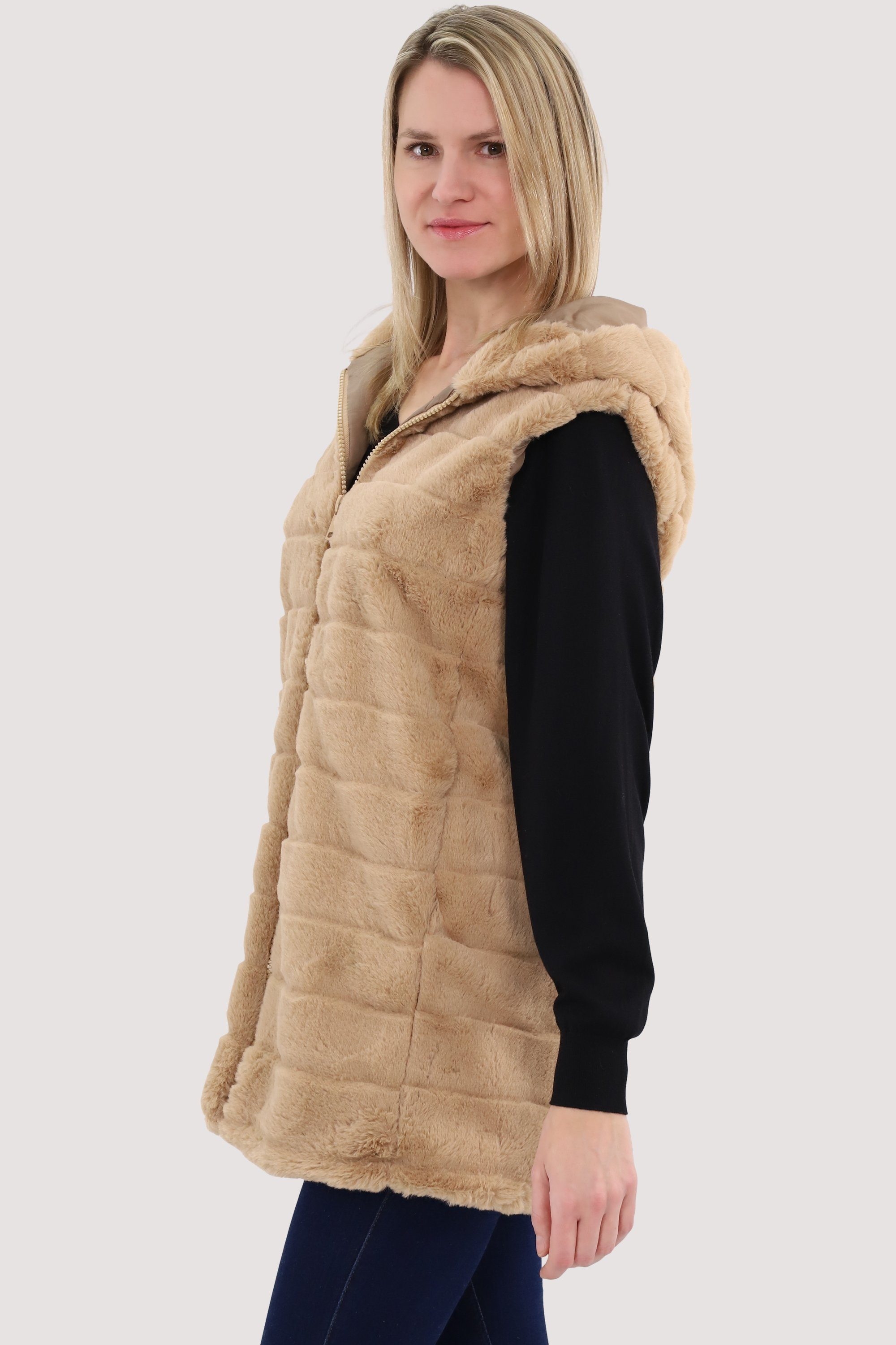 malito more than fashion Longweste CR-1958 mit Kapuze günstig online kaufen