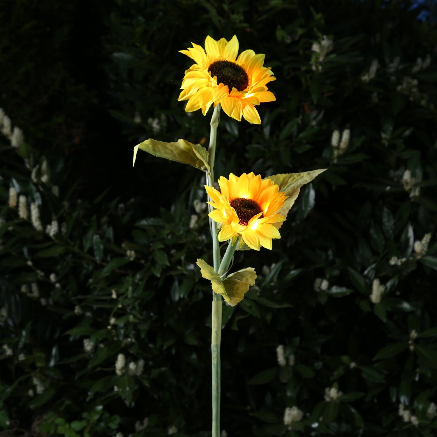 MARELIDA LED Solarleuchte LED Solar Gartenstecker Sonnenblume Solarstab Garten Beetstecker, LED Classic, warmweiß (2100K bis 3000K)