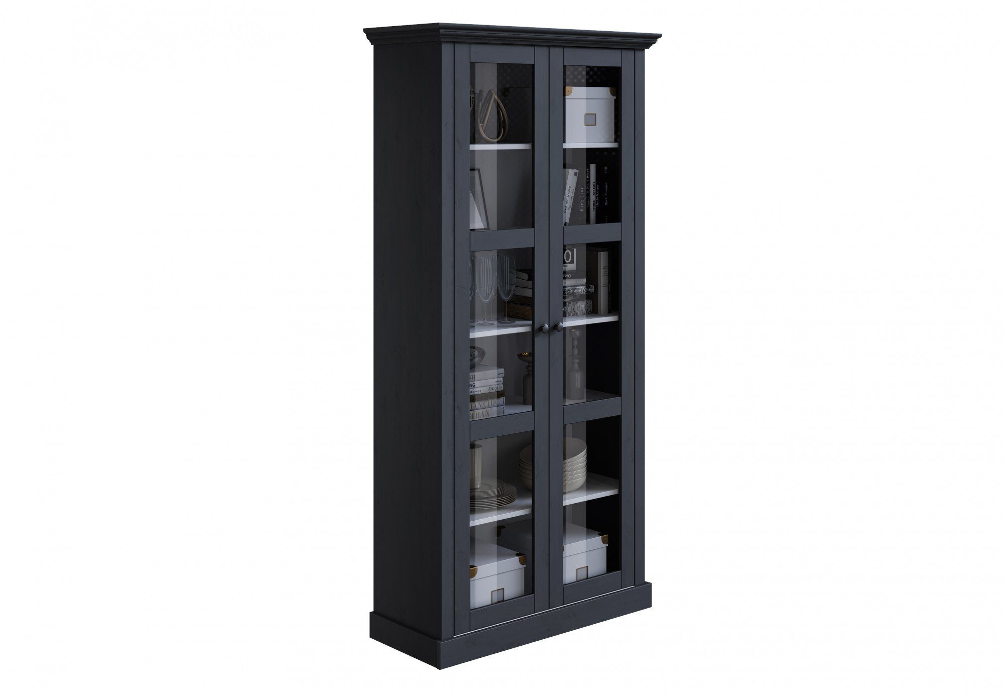 OTTO home Vitrine Melissa aus massiver Kiefer, mit viel Stauraum