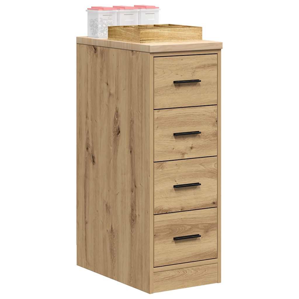 vidaXL Aktenschrank 30 x 51 x 85 cm Garagen-Aufbewahrungsschrank Artisan-Eiche Massivholz (Wandschrank, 1-St)