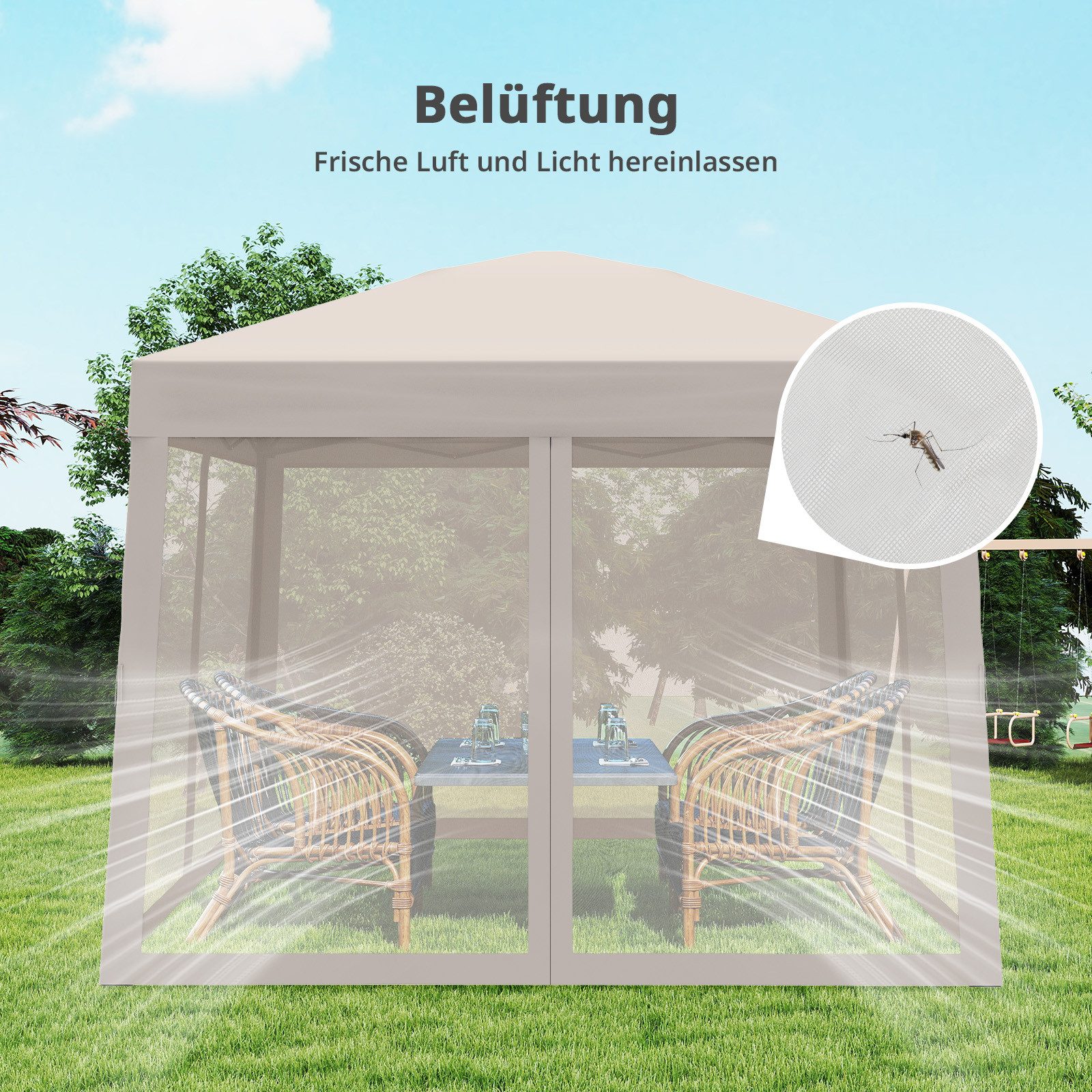 Puluomis Faltpavillon Gartenpavillon Pavillon Faltbar Pop günstig online kaufen