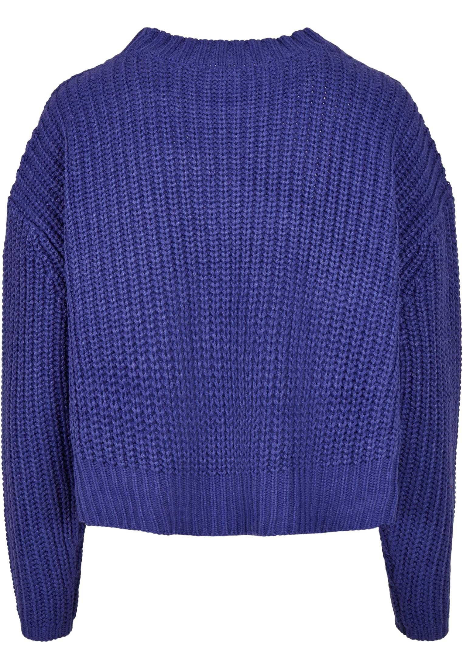 Sweater Ladies (1-tlg) URBAN Kapuzenpullover Wide bluepurple CLASSICS Oversize Damen