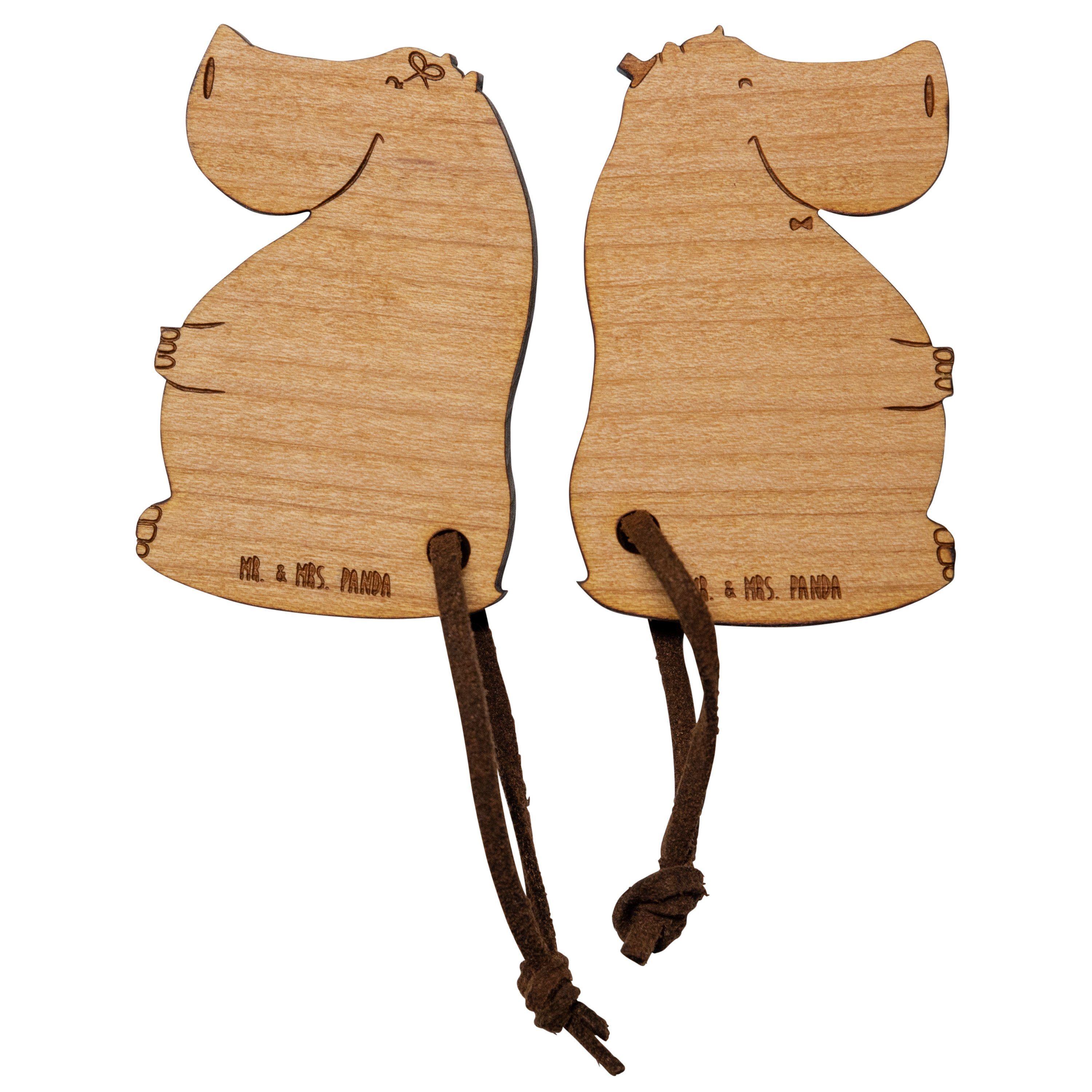 Mr. & Mrs. Verlobung, (1-tlg) Geschenk, Symbol Schlüsselanhänger Panda Zweisamkeit Lieb Nilpferd - für Freundin