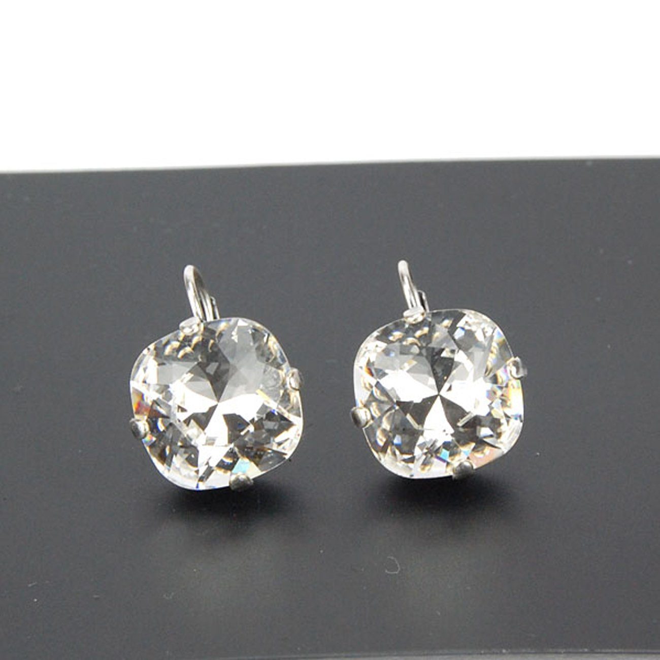 Krikor® Collection Paar Ohrhänger 9280 (Set, 2-tlg), Brisur-Ohrhänger mit Markenkristallen, antik versilbert